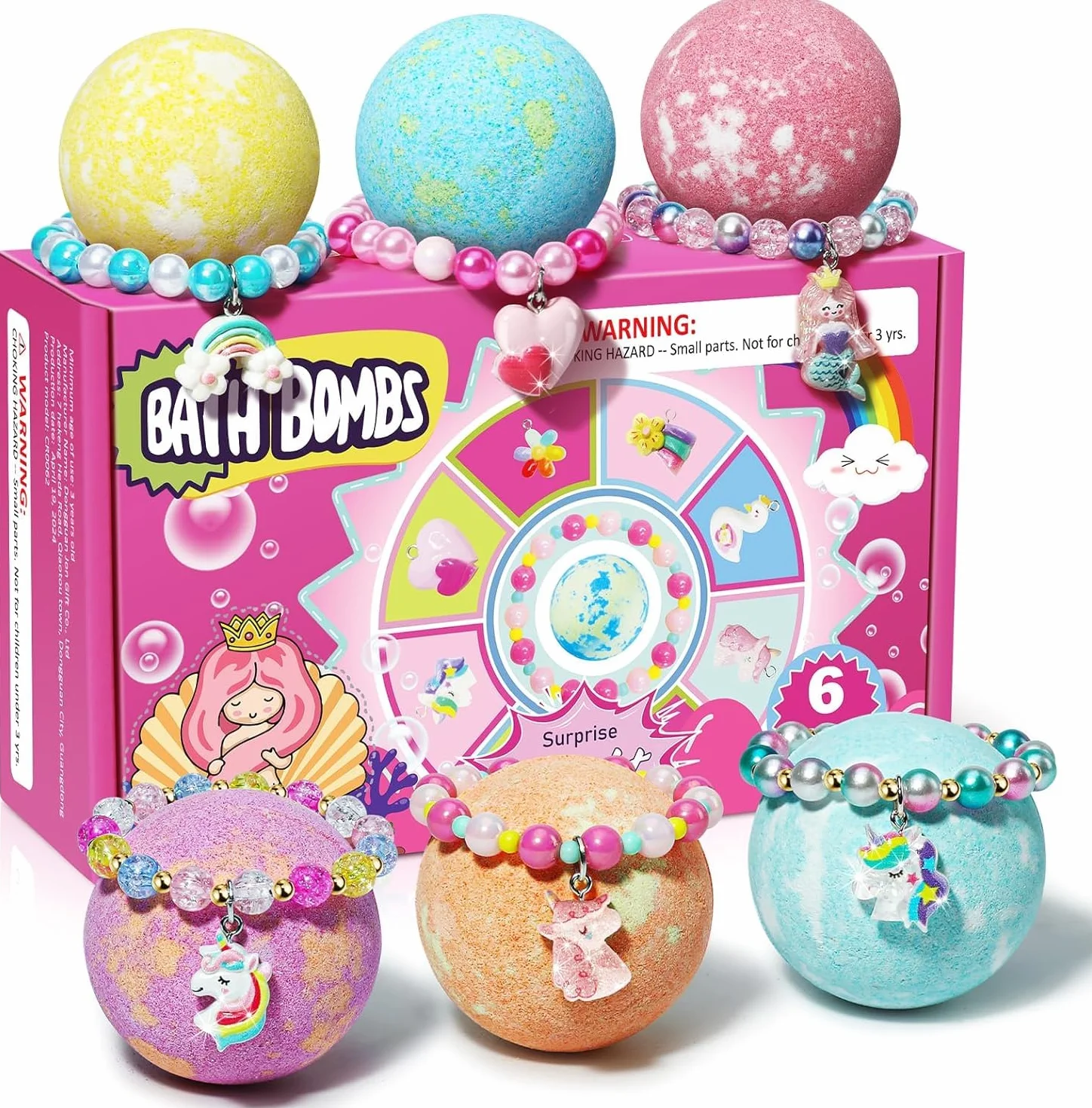 Bombe de Bain Enfant Licorne avec Surprise Jouet Cadeau Anniversaire 4-8 Ans