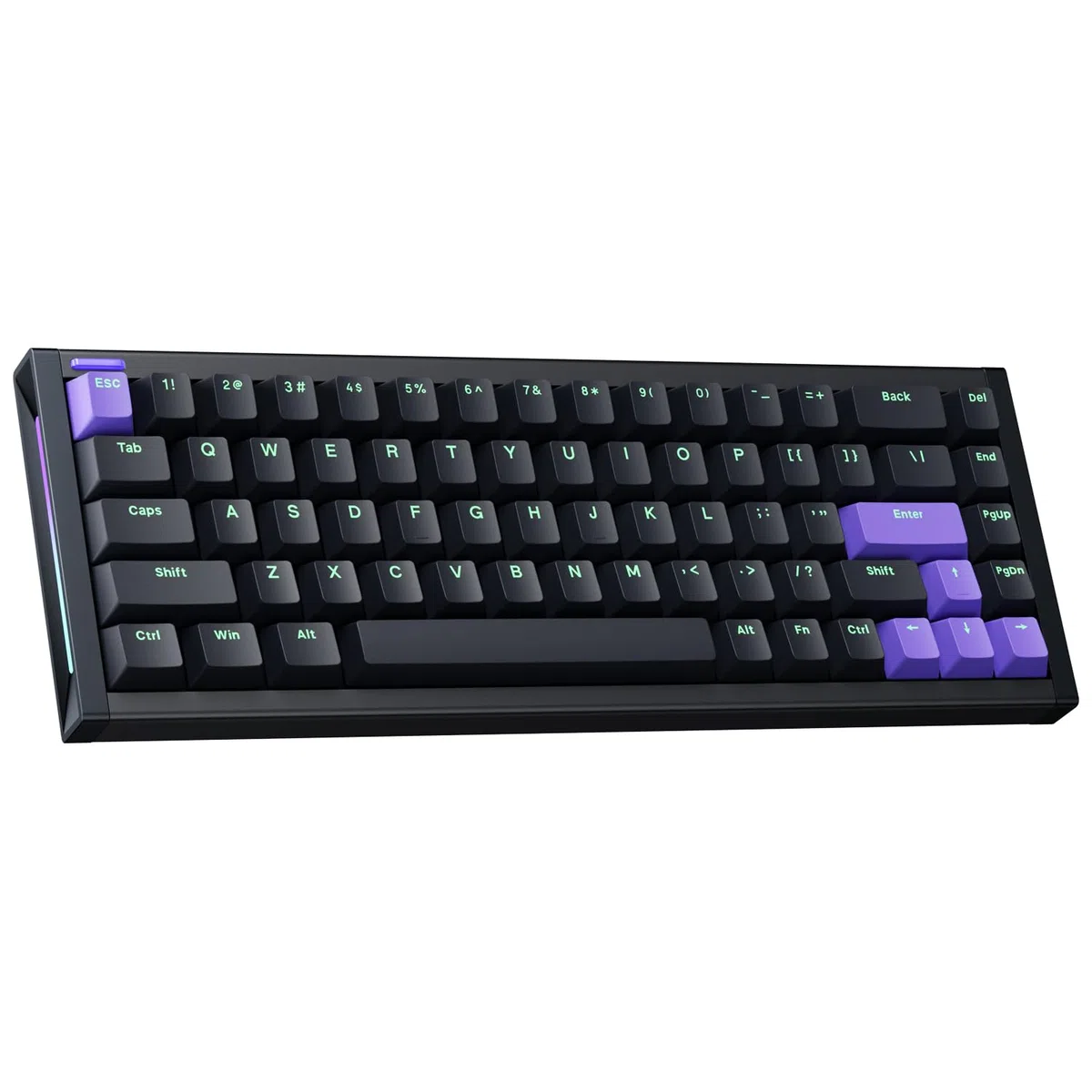 NuPhy X BH65 Clavier de jeu en aluminium 68 touches RVB, déclenchement rapide, filaire, effet Hall personnalisé, touches PBT, point d'actionnement
