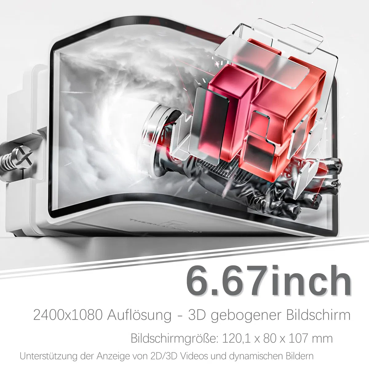 TR-Thermalright Wonder Vision 360 UB ARGB White Refroidisseur de processeur liquide, écran incurvé 3D de 6,67 pouces avec résolution 2400x1080 - magnétique, 360mm Aio, pour AM4/AM5, LGA1851/1700/115X