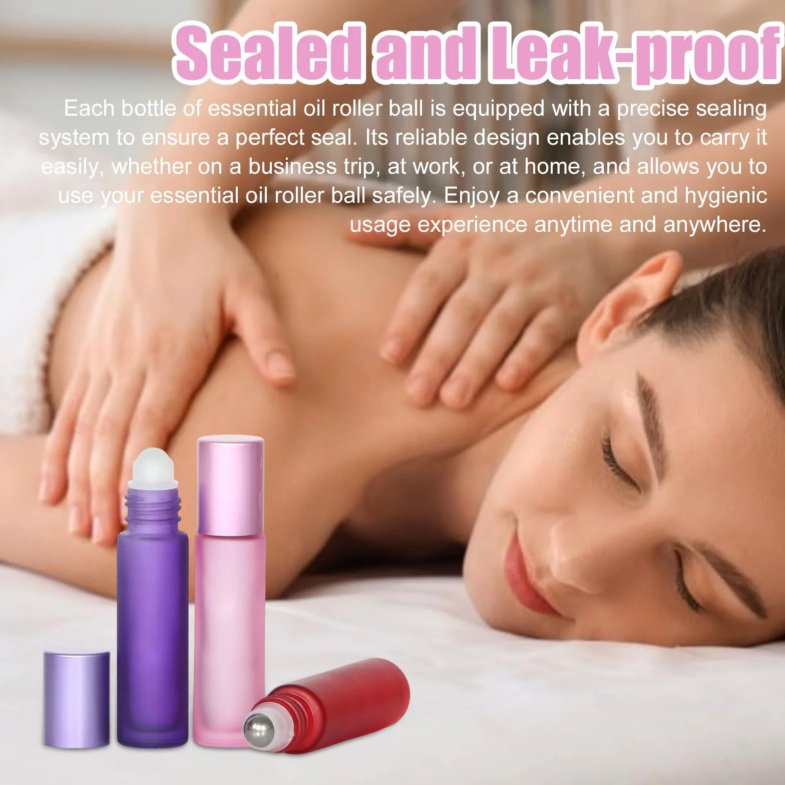 Flacons roll-on en verre 10ml vides pour huiles essentielles, déodorant rechargeable DIY
