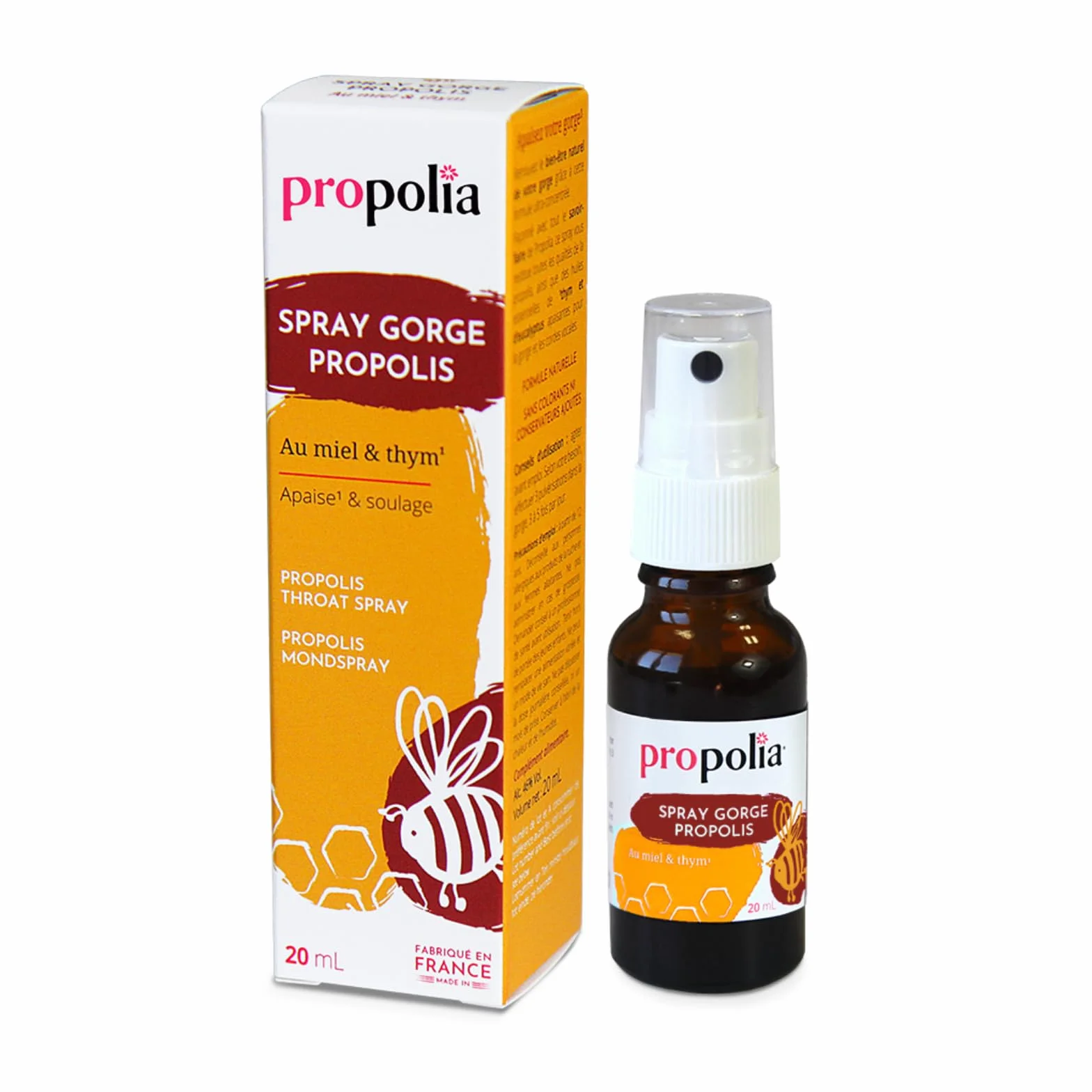 PROPOLIA Spray Gorge Propolis Miel Thym Eucalyptus 20 ml