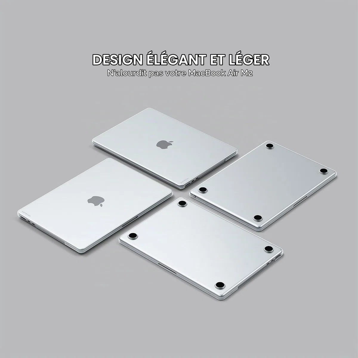 SATECHI Coque Rigide Eco-Hardshell pour MacBook Air 13 Pouces, Transparent
