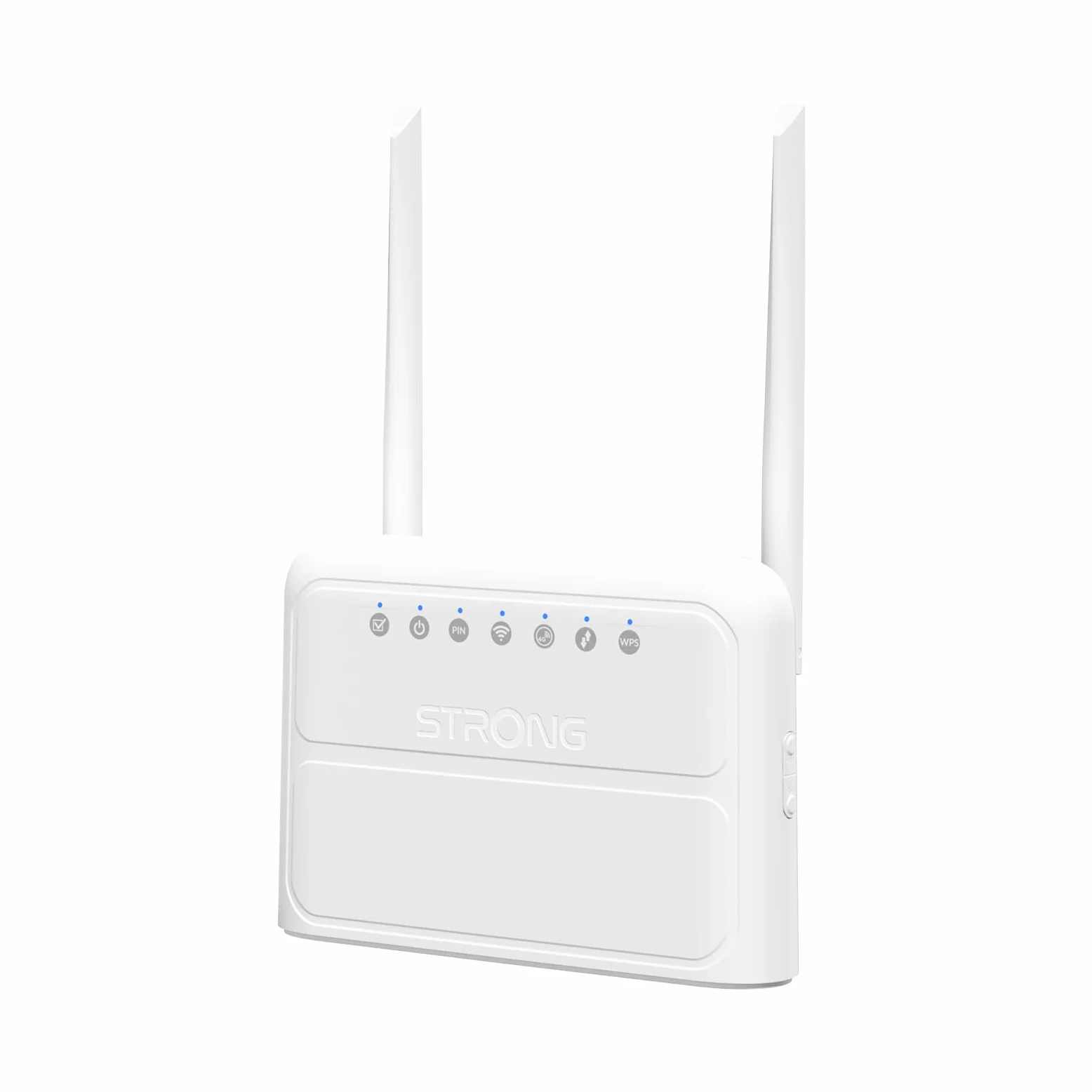 STRONG Routeur 4G Carte Sim, Wi-FI 300 Mbps Box 4G, 4 x Ports 100 Mbps | Routeur 4G Plug & Play avec emplacement Nano SIM, jusqu'à 32 appareils, compatible principaux opérateurs, basculement WAN