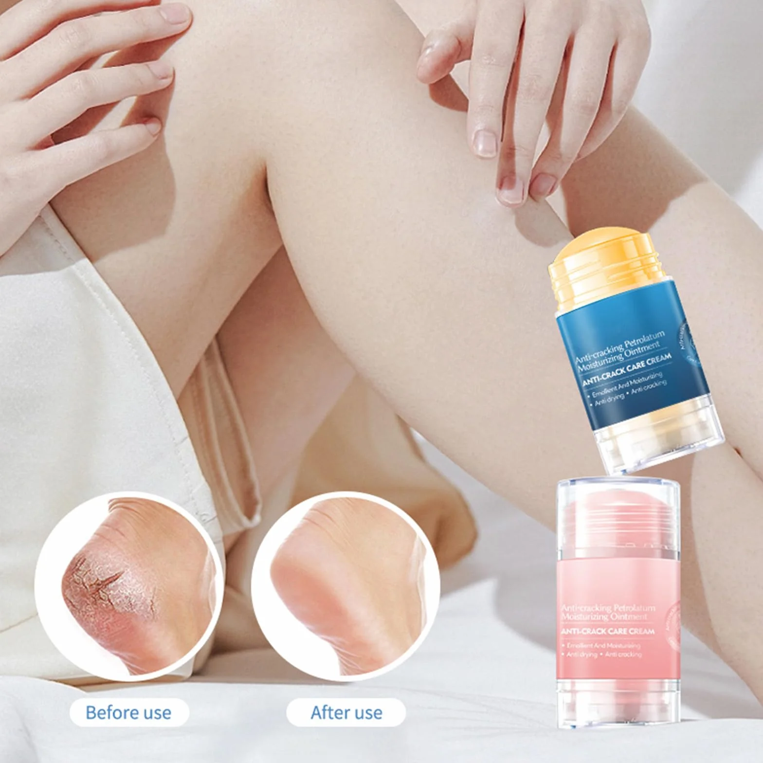 Crème pour les Pieds Hydratant Exfoliant Anti-Crevasses Guérir Pommade Peau d'Hiver