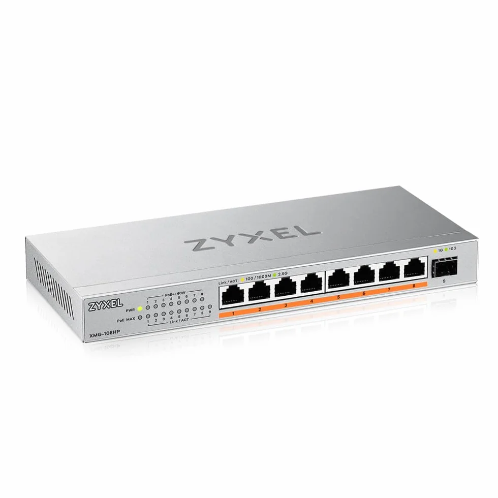 Zyxel XmG-108hp Non Gestito 2.5g Ethernet [100/1000/2500] Supporto Power Over Ethernet [poe] (xmG-108 8ports 2 5g+1 Sfp+ 8por - 100w Total Poe++ Desk
