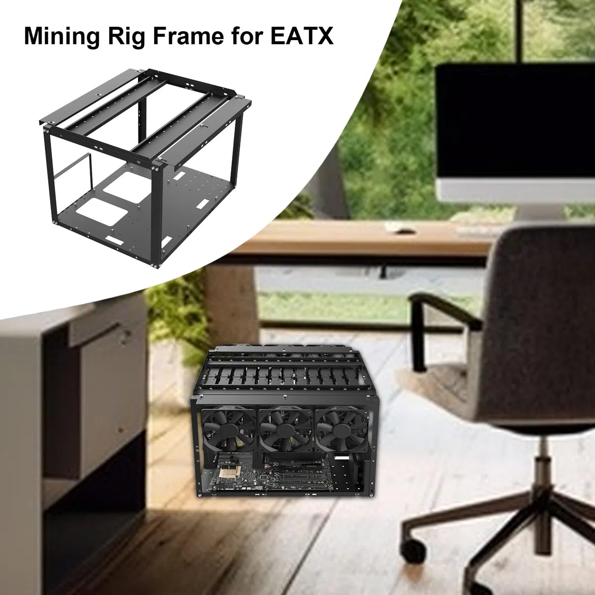Boîtier de disque dur empilable – Boîtier à cadre ouvert, stockage 24 baies, prise en charge de la carte mère EATX | Rack métallique modulaire pour serveurs NAS, sauvegarde de données et projets d'ass