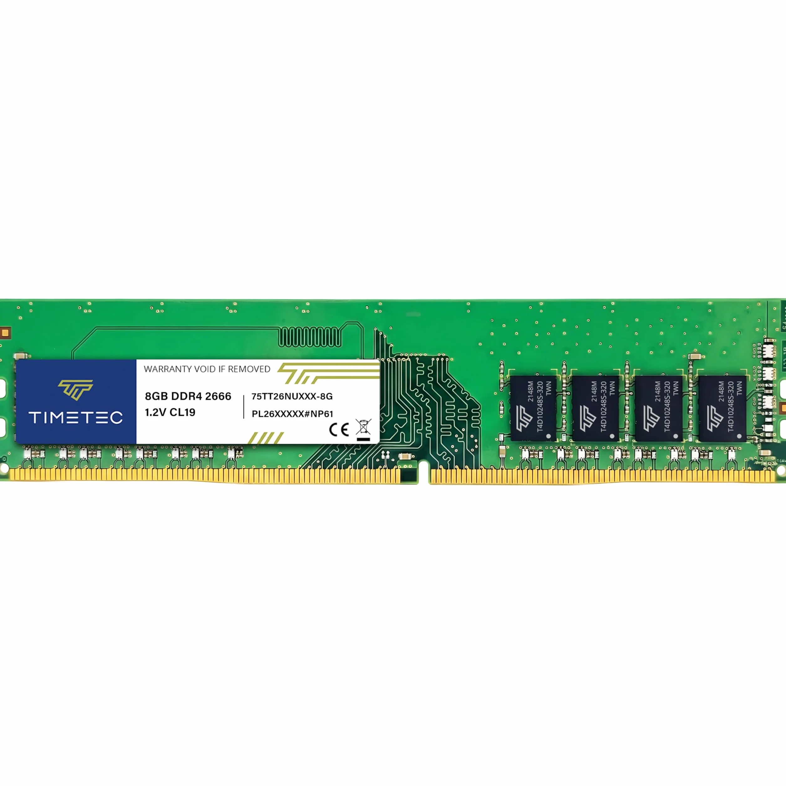 Timetec 8 Go DDR4 2666 MHz PC4-21300 UDIMM RAM Bureau Non ECC 288 Broches 1,2 V CL19 Module DIMM