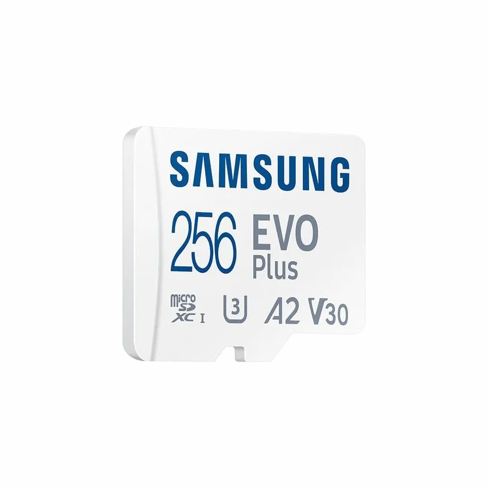 Samsung 256 Go Micro SD Evo Plus 2024 Carte Mémoire Classe 10 Adaptateur SD 160 Mo/s MB-MC256SA/EU