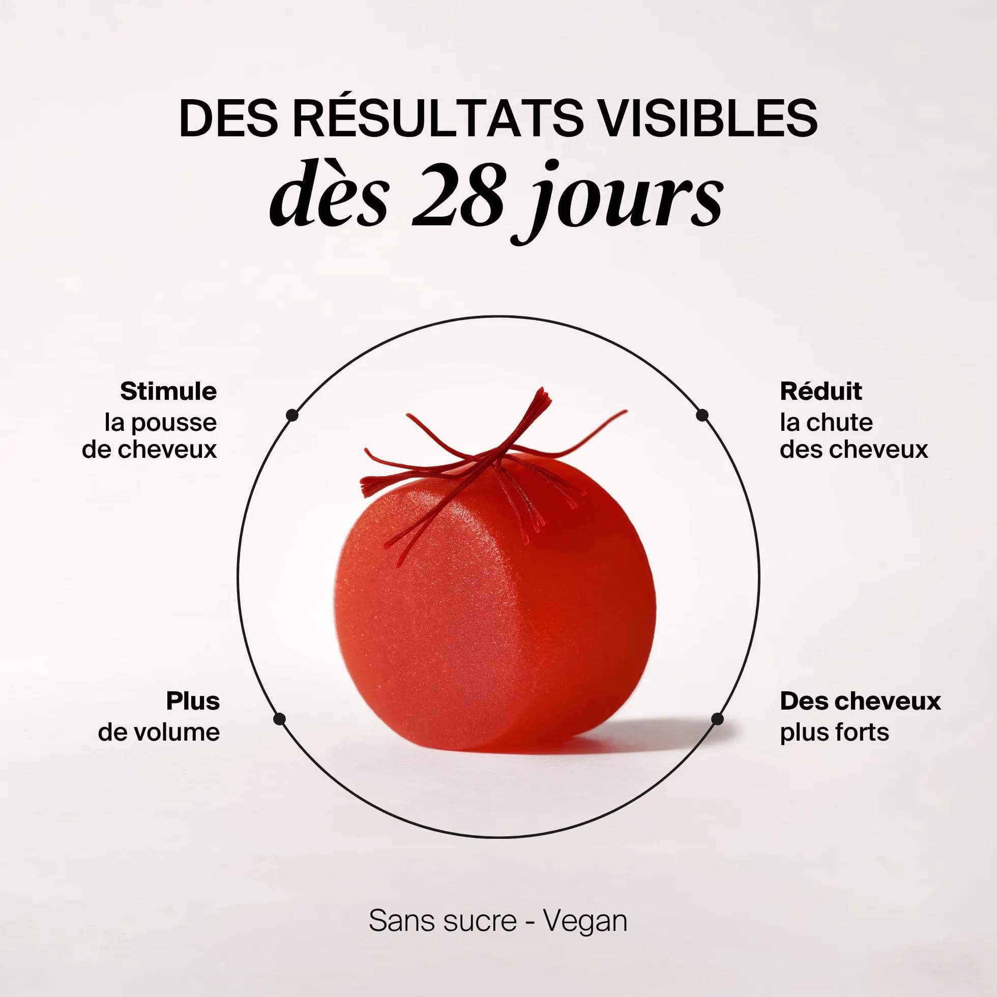 Naali Cheveux Gummies Safran AnaGain Zinc Sélénium 60 Gommes Complément Alimentaire Beauté Capillaire Maintien des Cheveux Normaux Sans Sucre Goût Framboise