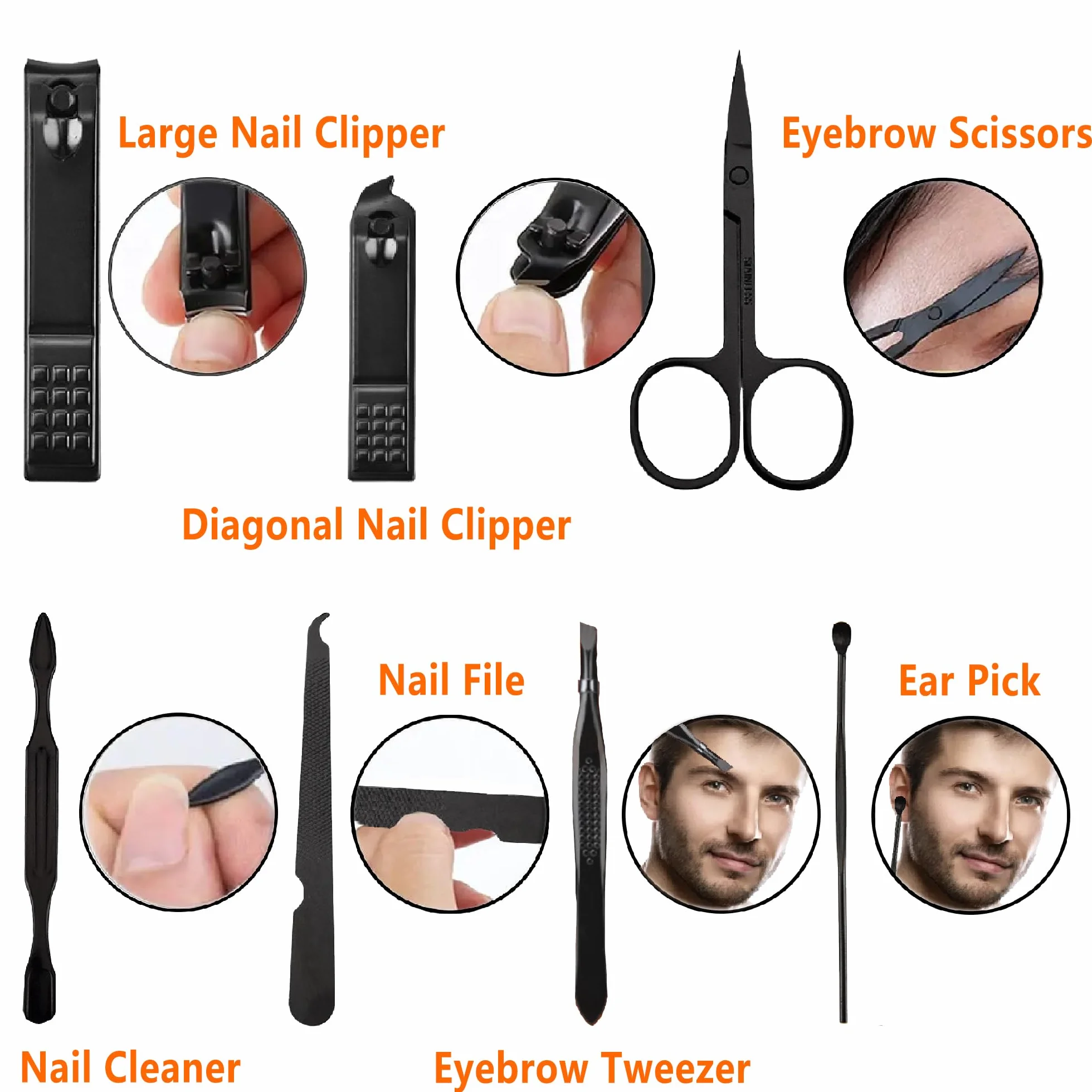 Set de manucure coupe-ongles kit de soins des ongles voyage cadeau