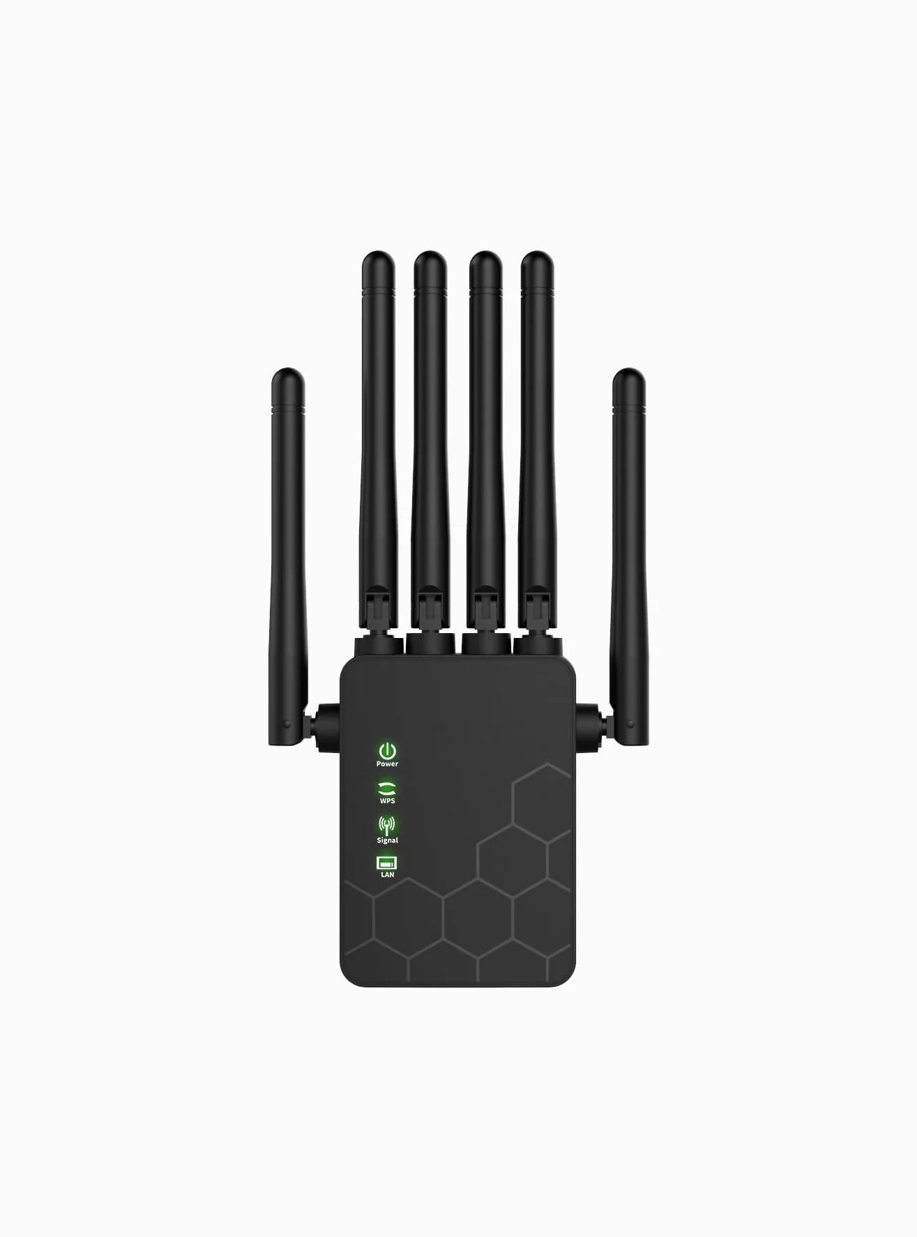 2024 Nouveau Répéteur WiFi Puissant, Amplificateur WiFi Dispose de 6 antennes murales percées puissantes,Extension WiFi pour la Maison et Le Bureau, Répéteur/Routeur/AP.