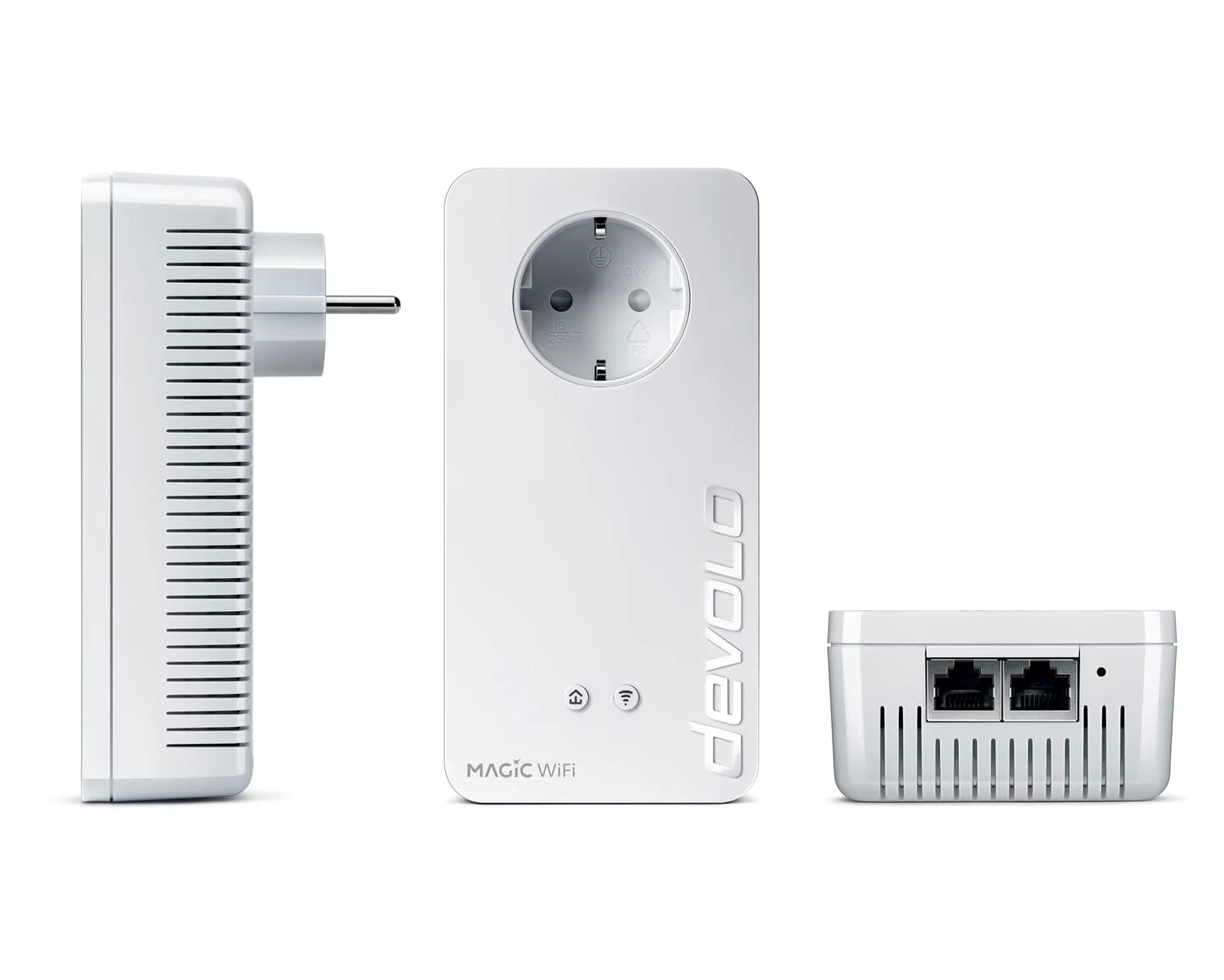 devolo Magic 2 WiFi 6 Multiroom Kit Adaptateur, WiFi Powerline - jusqu'à 2400 Mbps, Point d'accès WiFi Mesh, 4X Connexion LAN Gigabit dLAN 2.0, Blanc