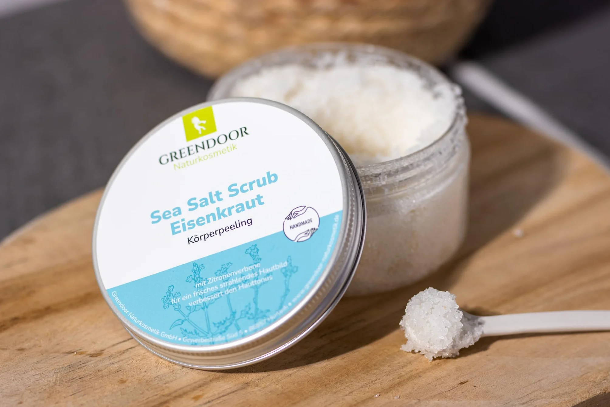Greendoor Sel De Mer Gommage Verveine, Peeling sans Plastique, Cosmétique naturelle