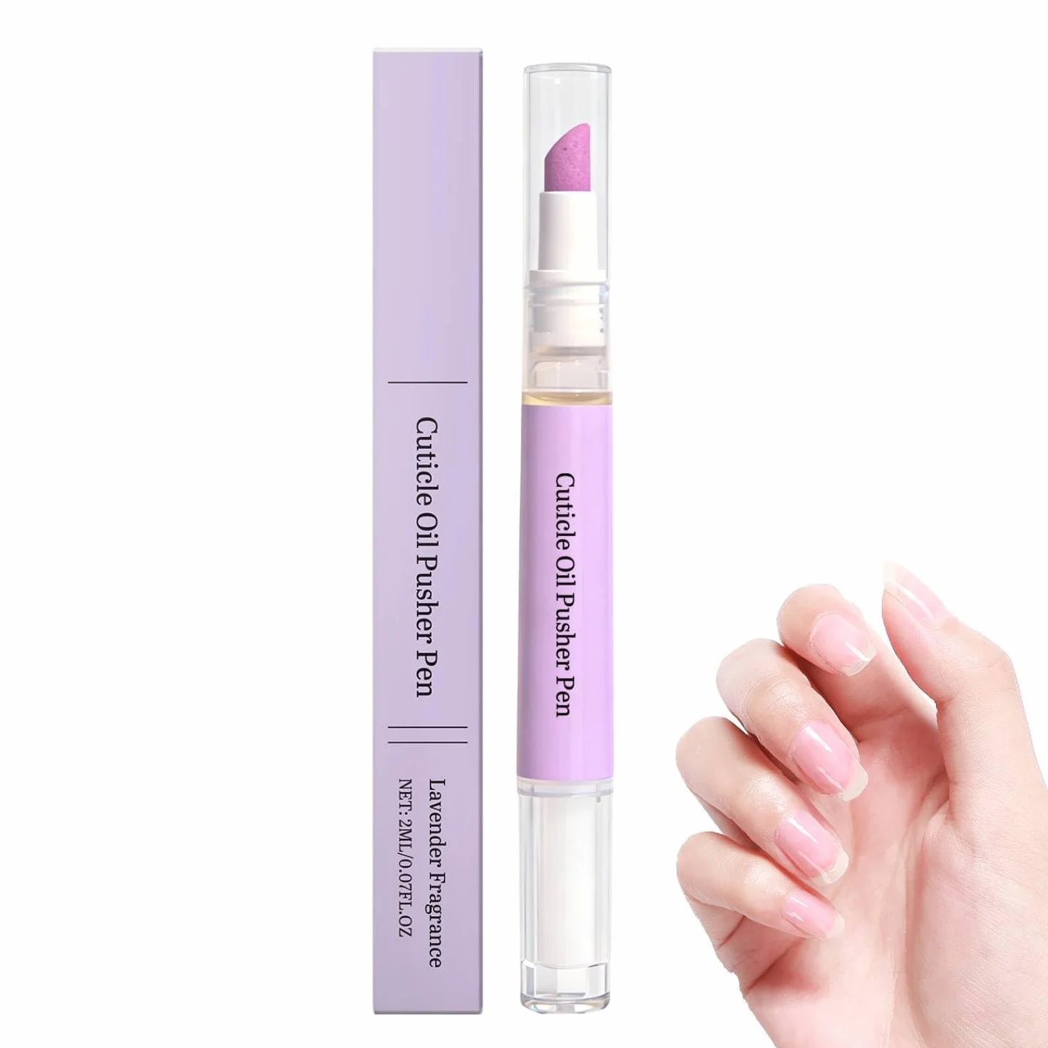 Stylo à huile pour cuticules 2 en 1, soin des ongles, pointe en céramique, repousse cuticules