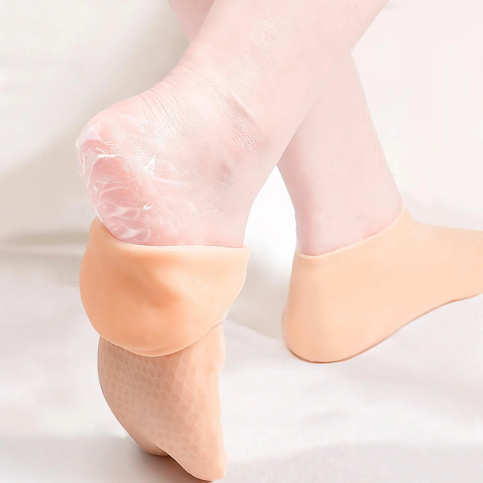 Chaussettes Hydratantes Pieds Secs Antidérapant Silicone Réutilisables Crevassés Peau Rugueuse Spa 36-44