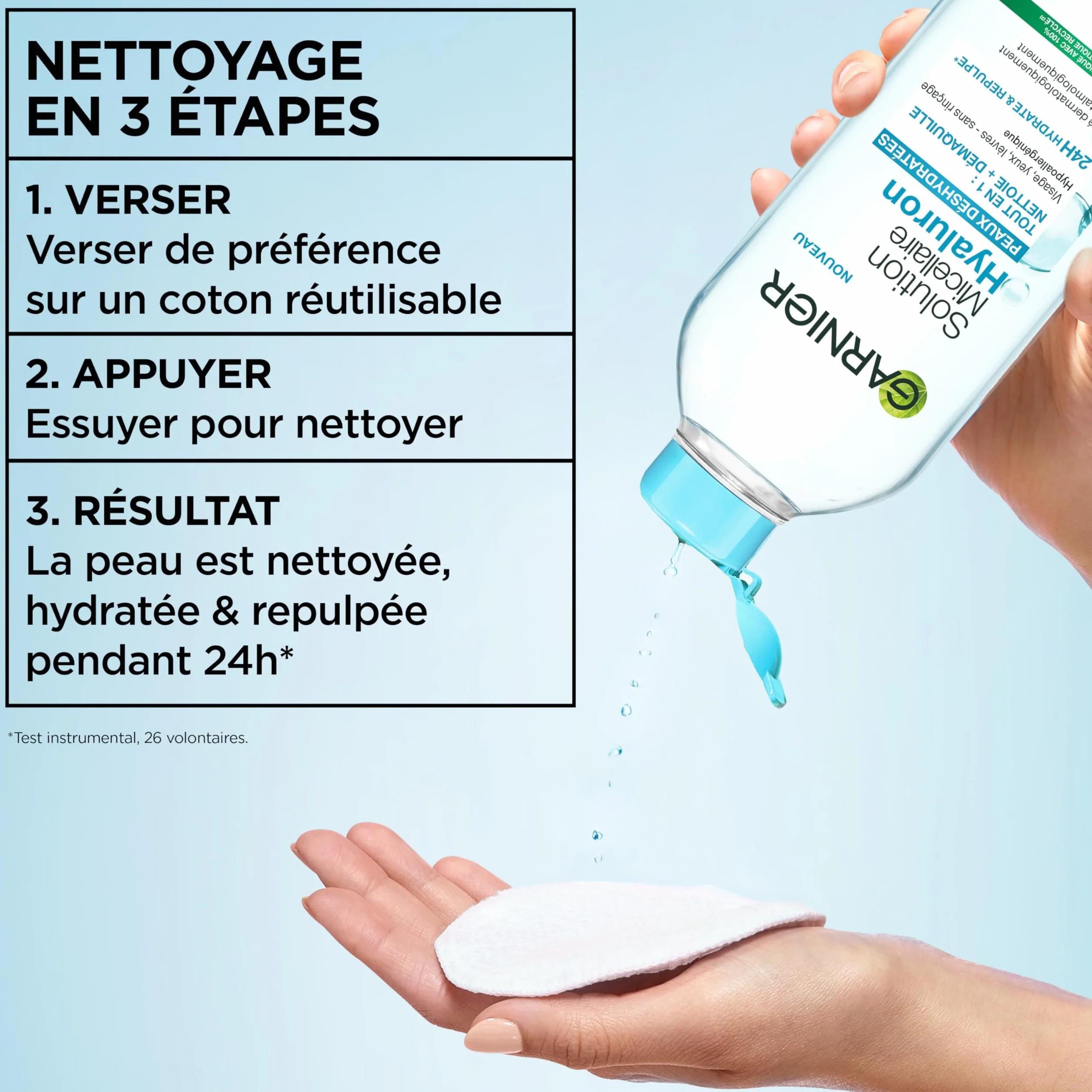 GARNIER Skin Active Solution Micellaire Tout-En-1 Micelles & Acide Hyaluronique 400 ml