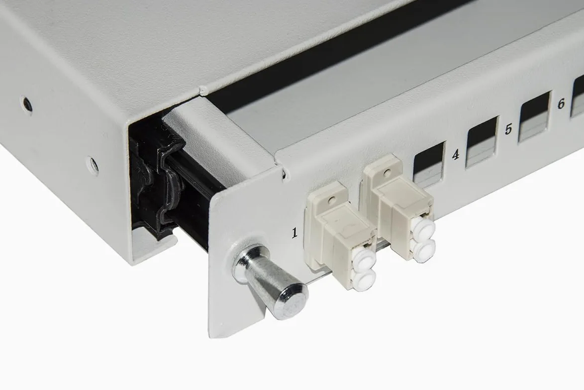 LINK lkfo24gr tiroir Fibre Optique 24 Ports pour adaptateurs LC Duplex 1 Unité pour Installation 19, Gris