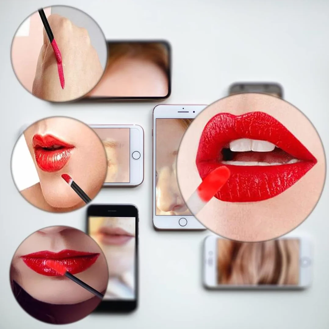 Pinceau à lèvres jetable 100 pièces, Pinceau Maquillage Rouge à lèvres, Kit Outils Beauté Stylo Sourcils