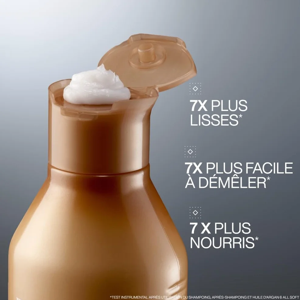 REDKEN All Soft Après-Shampoing Hydratant Cheveux Secs Protéines Huile d'Argan