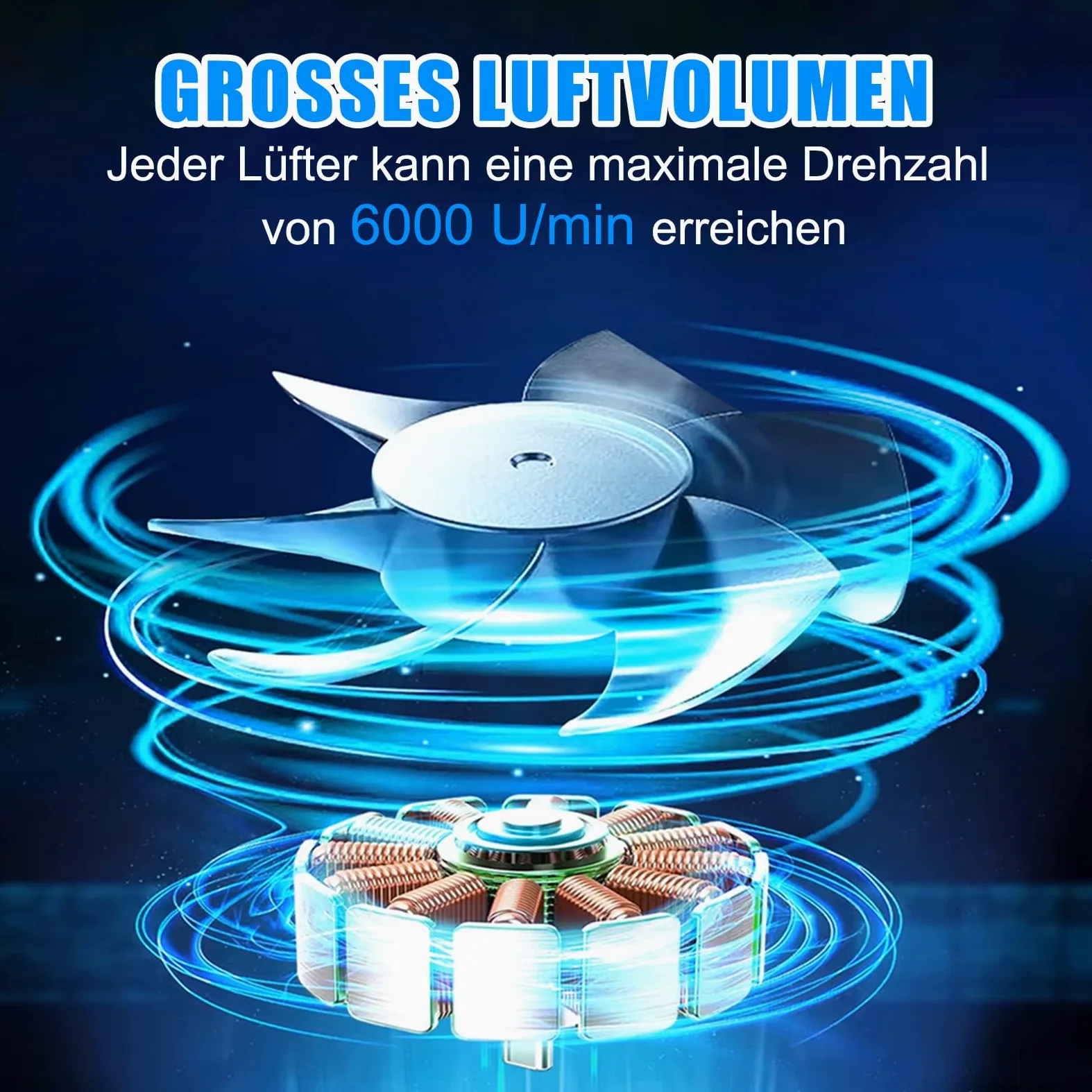 Joycabin Lot de 3 ventilateurs de 120 mm - Grand flux d'air - Avec régulateur de vitesse - 100 V-240 V CA - Double roulement à billes - 6000 tr/mi - Pour PC, serveur, armoire, serre
