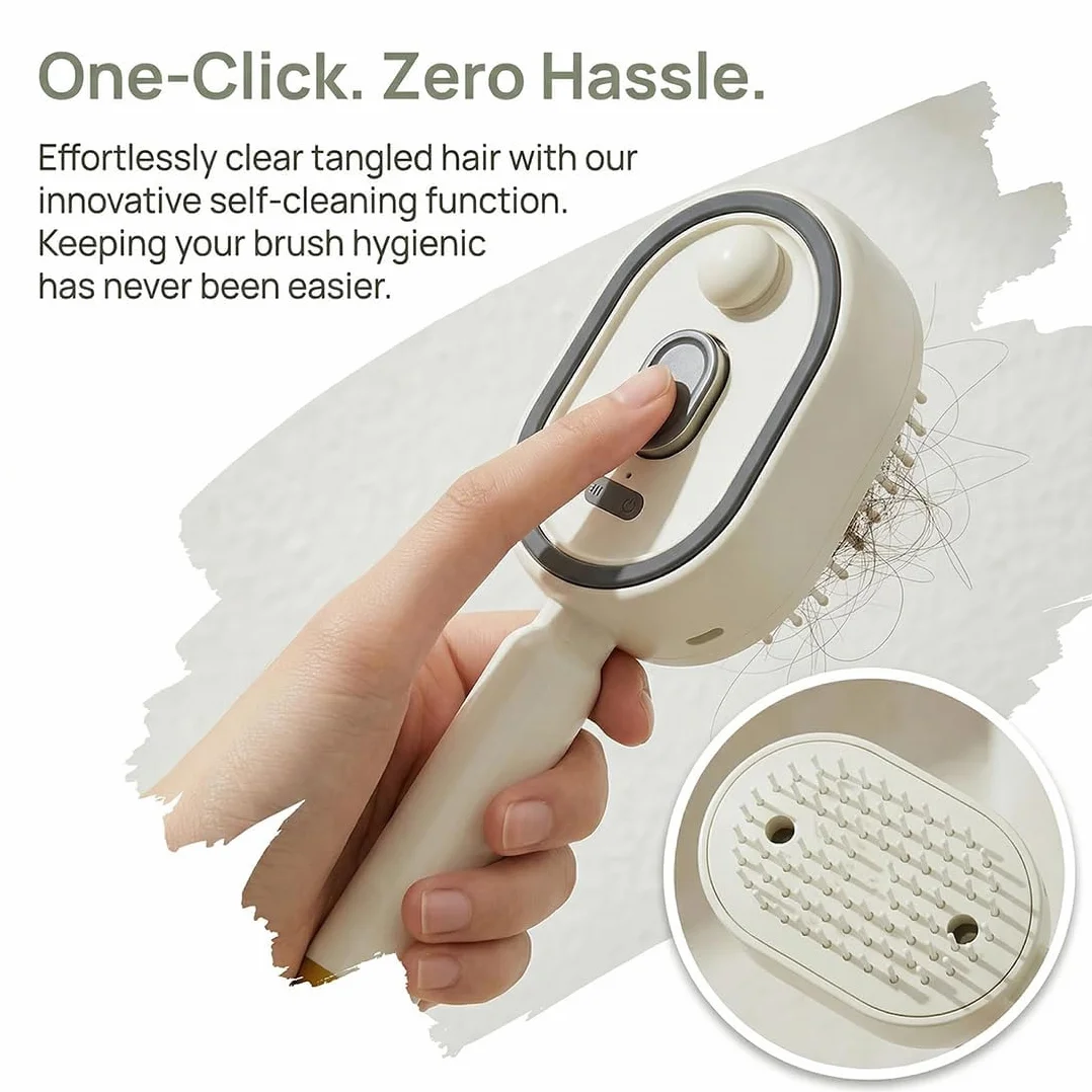 Brosse à cheveux électrique vapeur rechargeable démêlante anti-frisottis soin capillaire