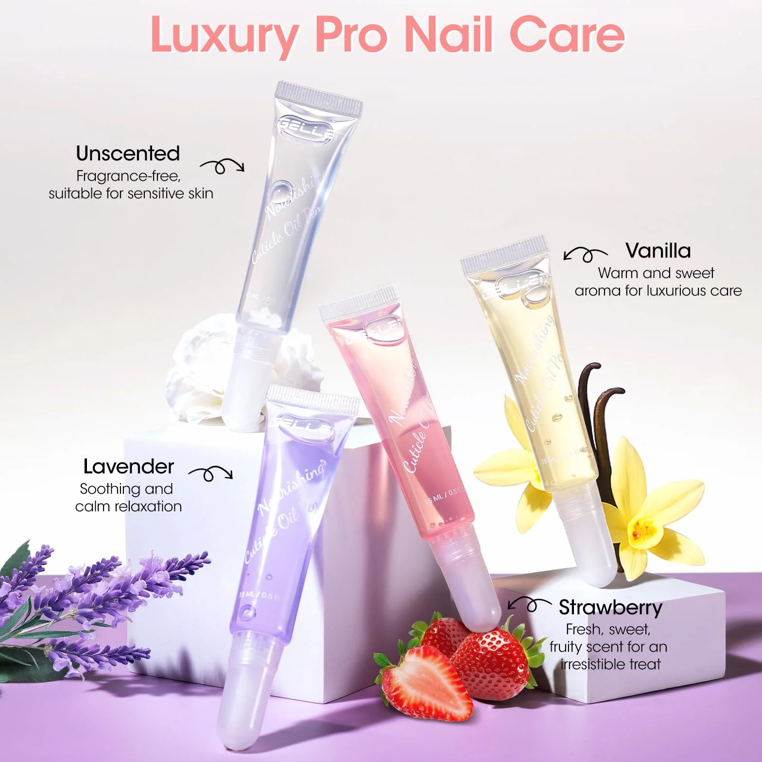 Huile Cuticules Ongles 15ML Avec Brosse Douce - Huile De Soin Ongle Nourrissante Riche En Huile de Jojoba et Vitamine E