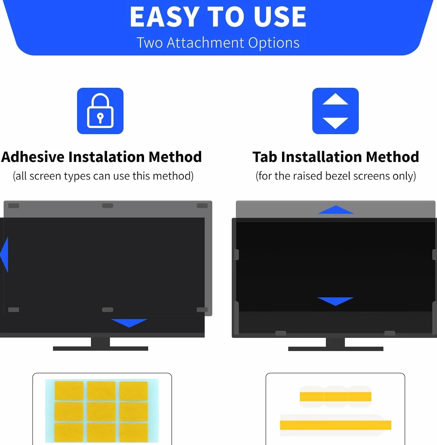 Écran de confidentialité 24 Pouces Moniteur Large 16:9 Filtre Protection Yeux