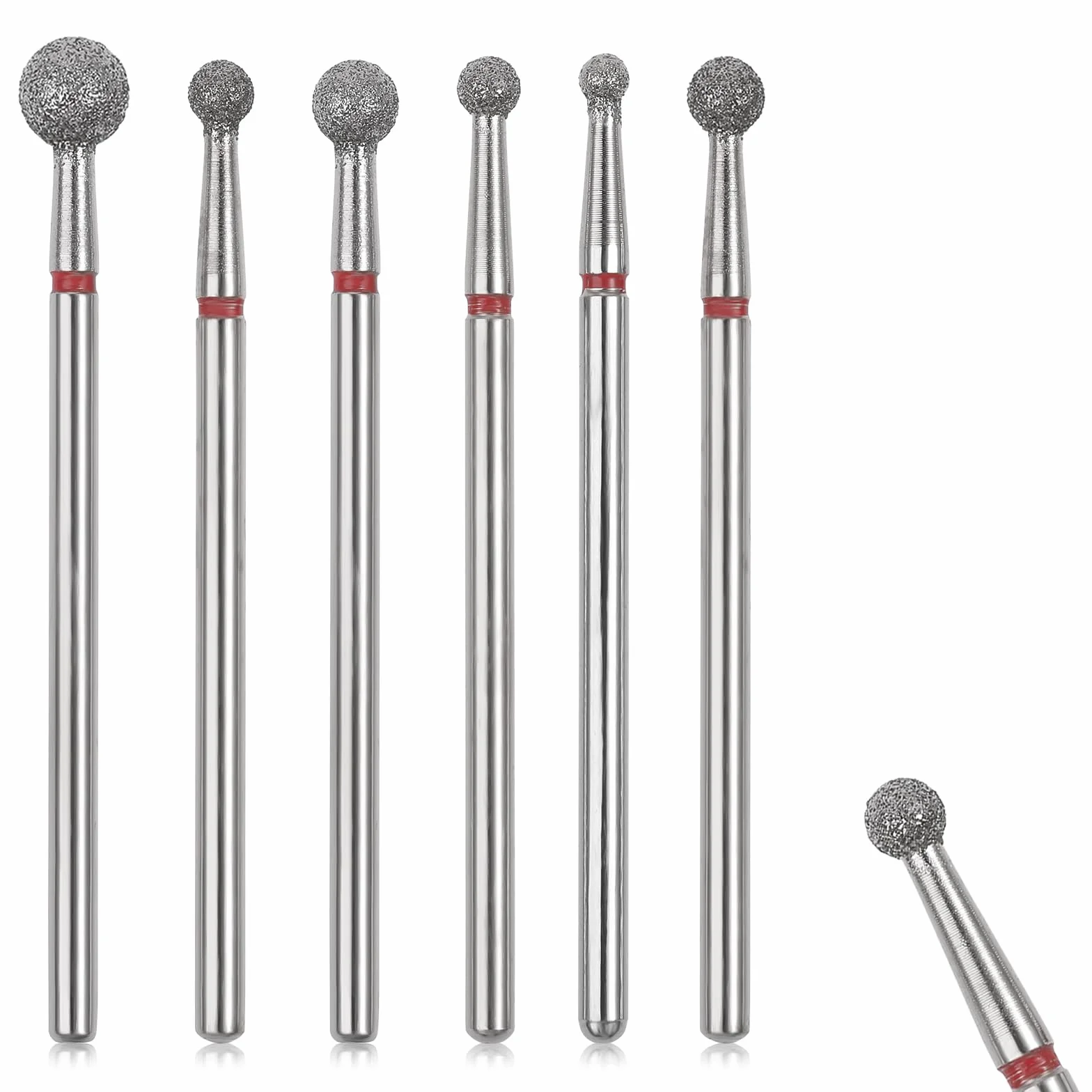 Sibba Lot de 6 Forets À Cuticules en Acier Inoxydable pour Manucure Pédicure Lime À Polir Outils Professionnels