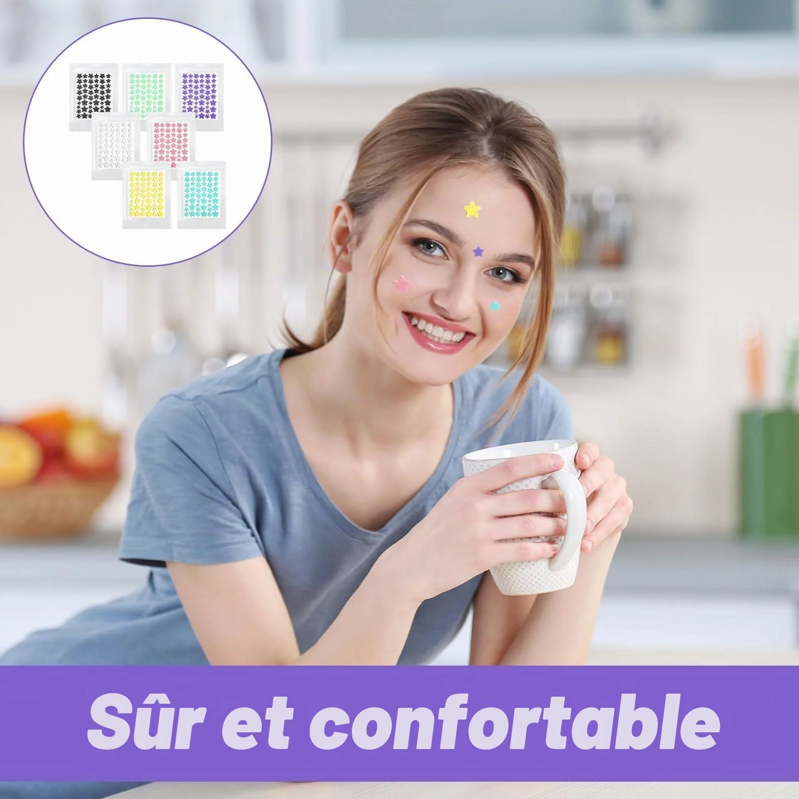 Pimple Patches 408 pièces Hydrocolloïde Acné Patch Invisible avec Huile de Tea Tree et Acide Salicylique