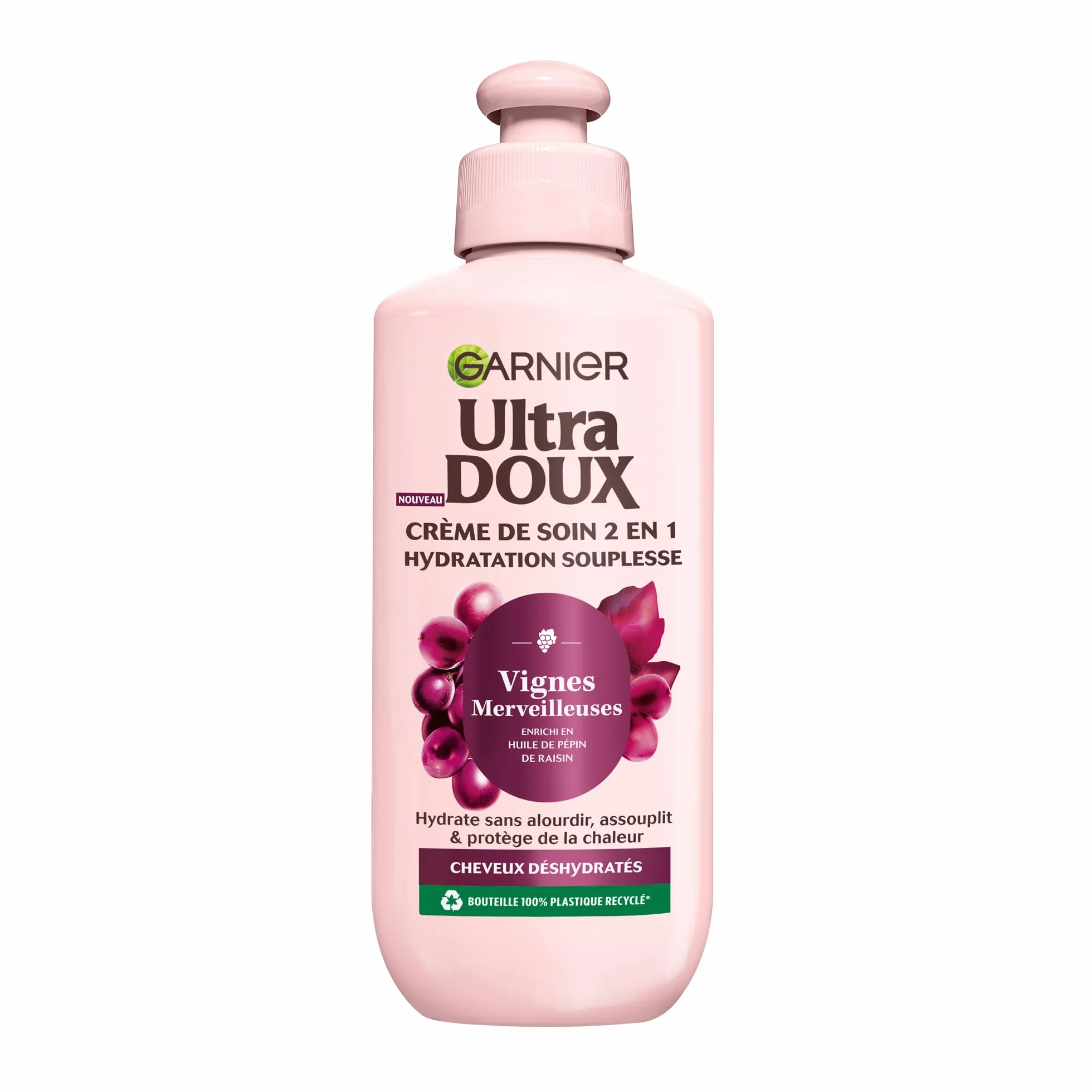 Garnier Ultra Doux Vignes Merveilleuses Crème de Soin 2-en-1 Cheveux Déshydratés 200 ml
