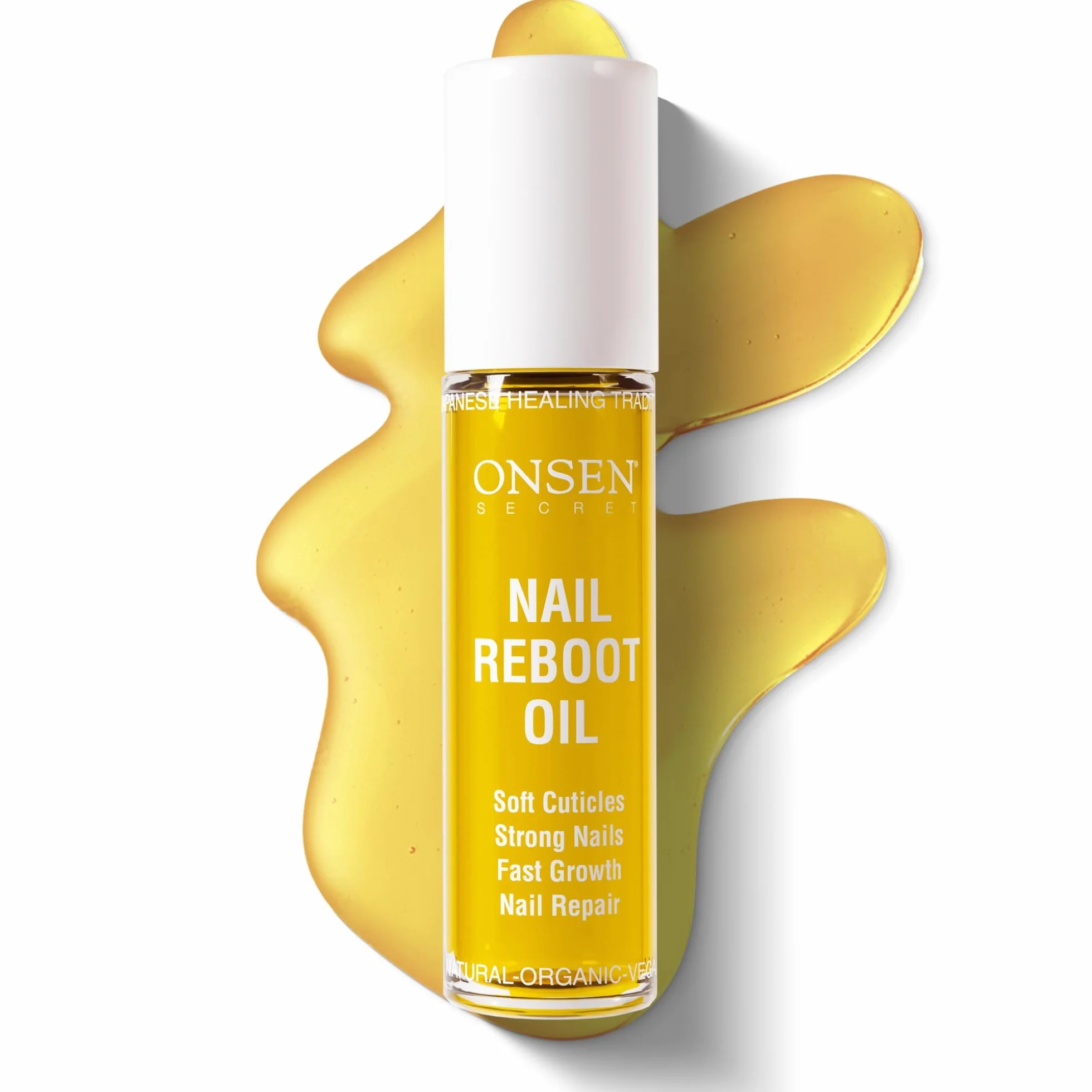 Huile Réparatrice Ongles & Cuticules Onsen 10 ml - Tsubaki, Arbre à thé, Jojoba - Renforce, répare, hydrate