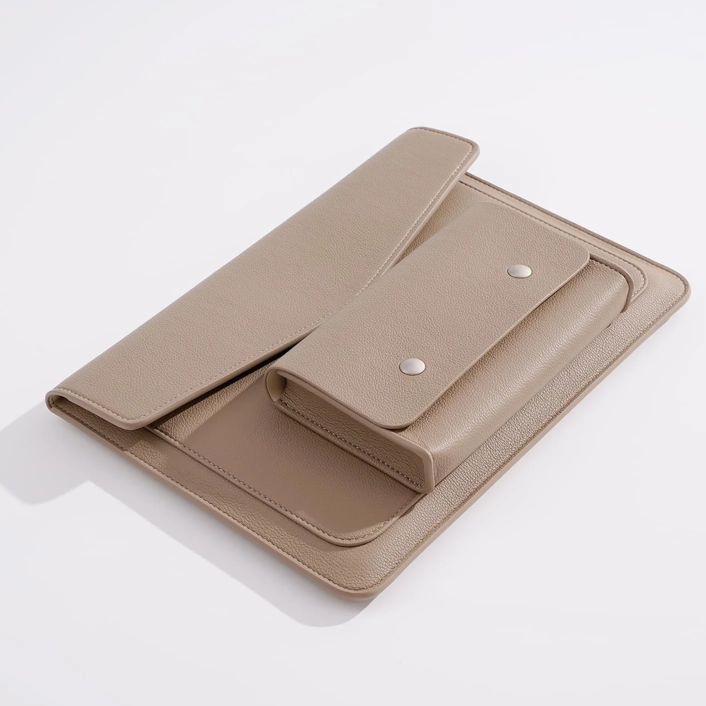 Housse rembourrée en cuir synthétique pour ordinateur portable