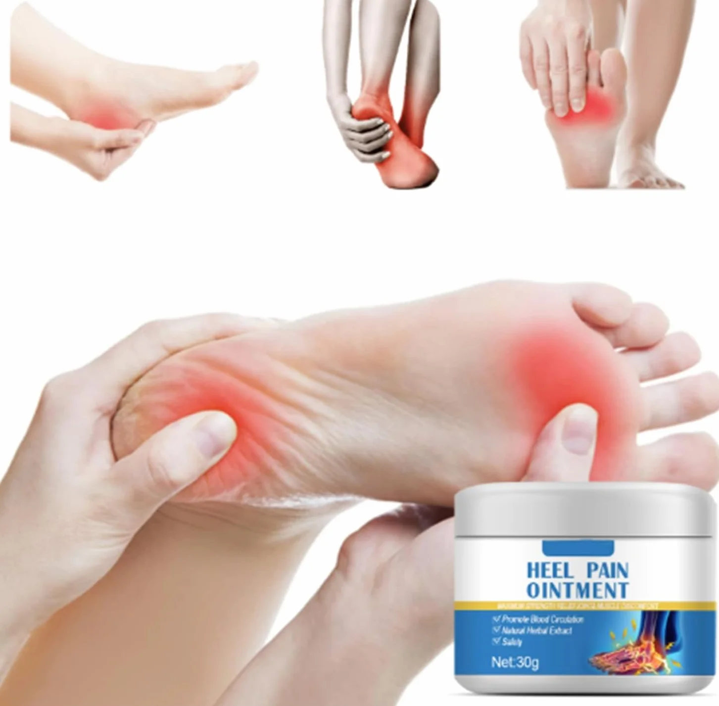 Crème Soulagement Douleur Pied, Pommade Apaisante Talons, Pieds, Douleurs Musculaires