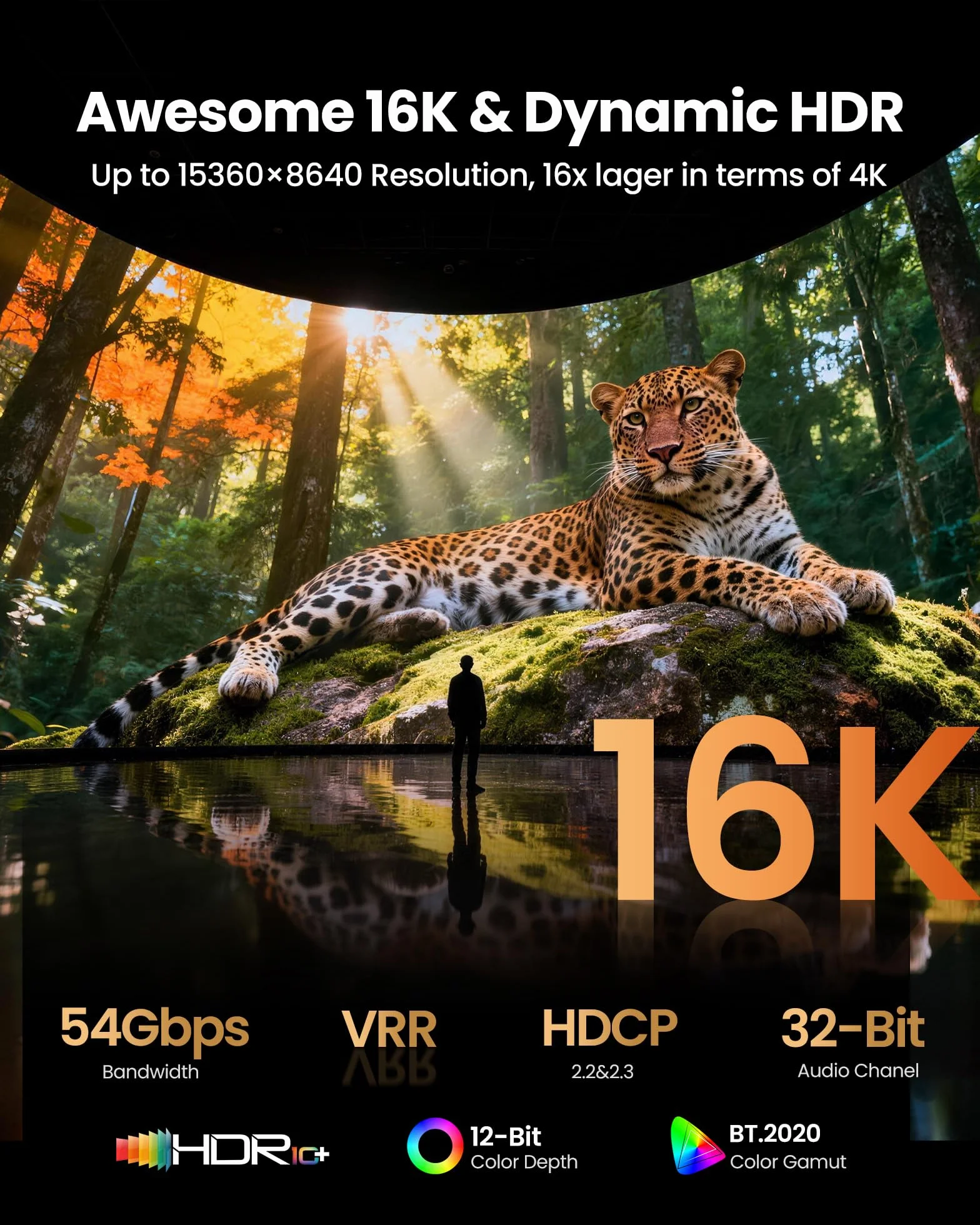 Silkland 16K Câble DisplayPort 2.1 2m Certifié VESA 8K@120Hz 4K@240Hz HDR FreeSync G-Sync Tressé DP pour RTX 5090/4090