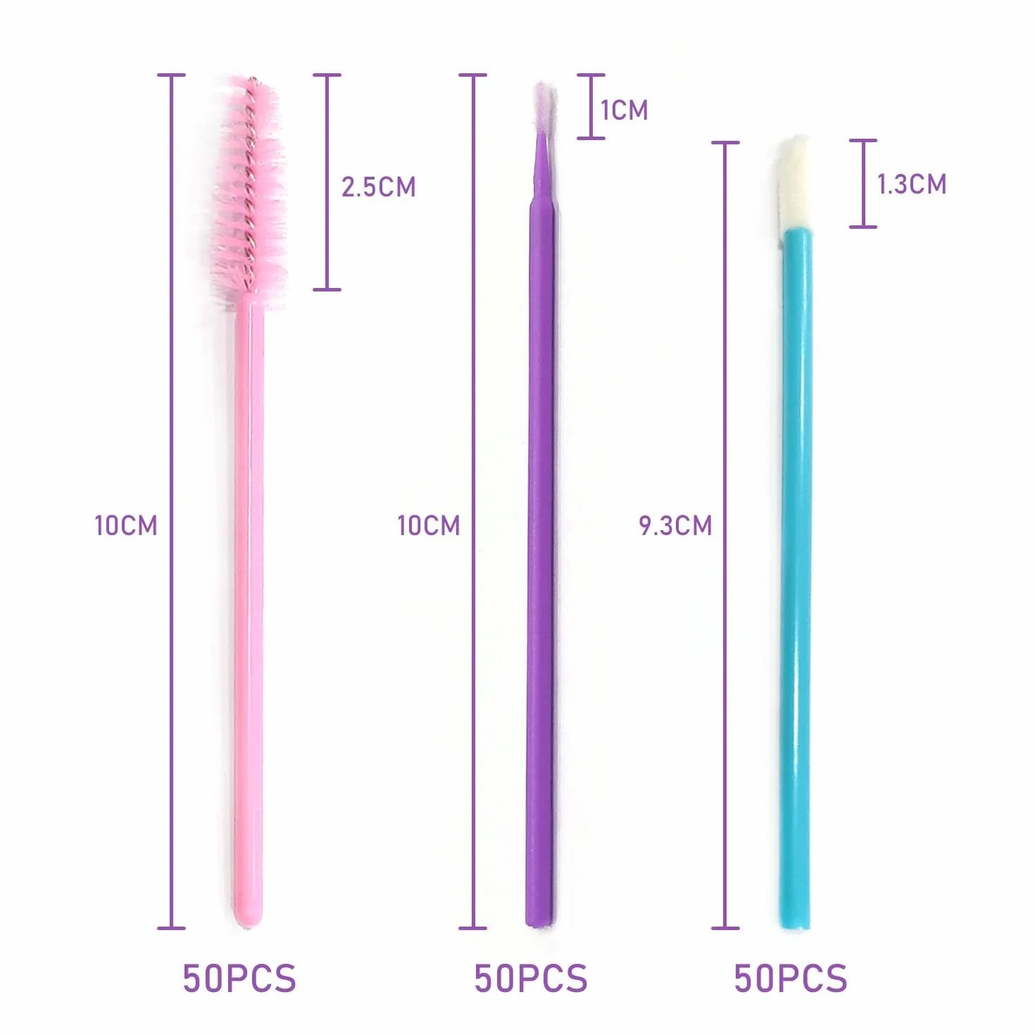 Lot de 150 bâtons de mascara jetables, pinceaux à sourcils et micro applicateurs, kit d'outils de maquillage
