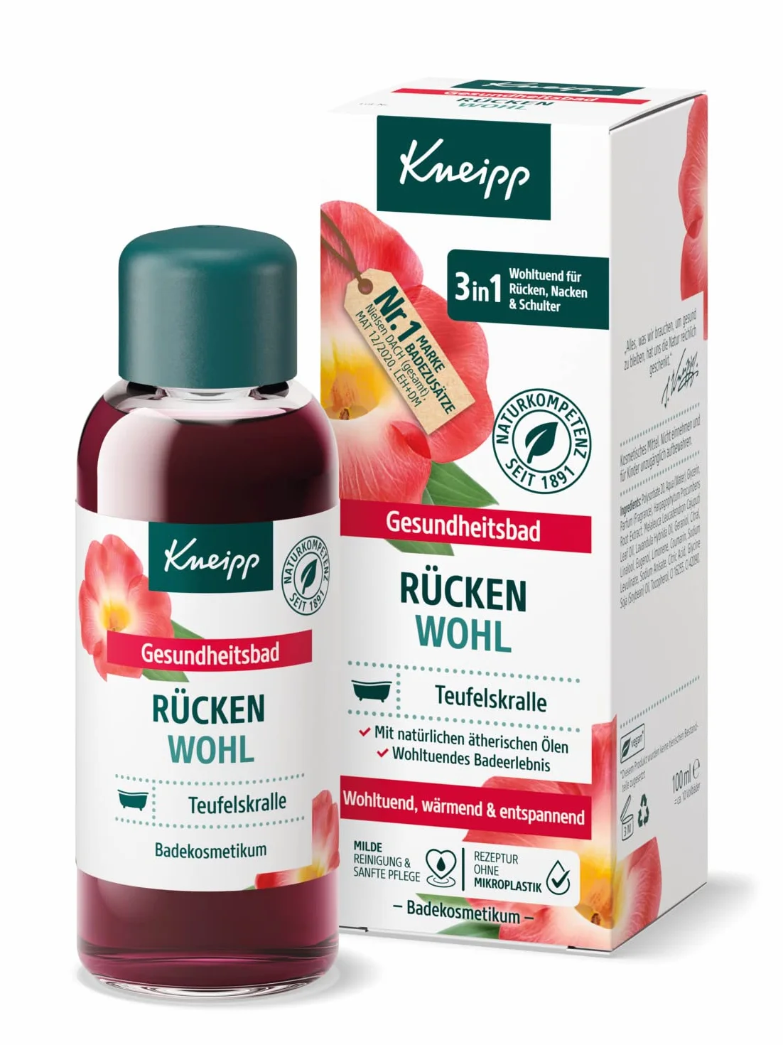 Kneipp Huile de bain pour le dos griffe du diable lavande cajeput 100 ml