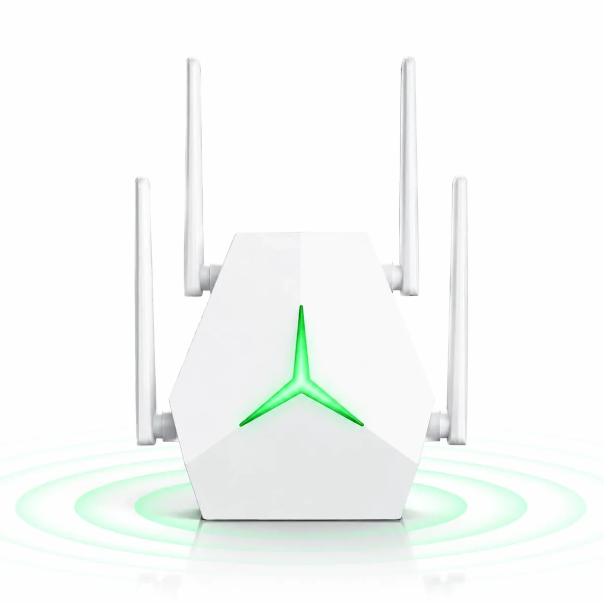 Répéteur WiFi 1167 Mbps Double Bande, Amplificateur de Signal WiFi Longue Portée 3 en 1 Répéteur/AP/Routeur, 2 Ports Ethernet, Indicateur LED et Alimentation Type-C