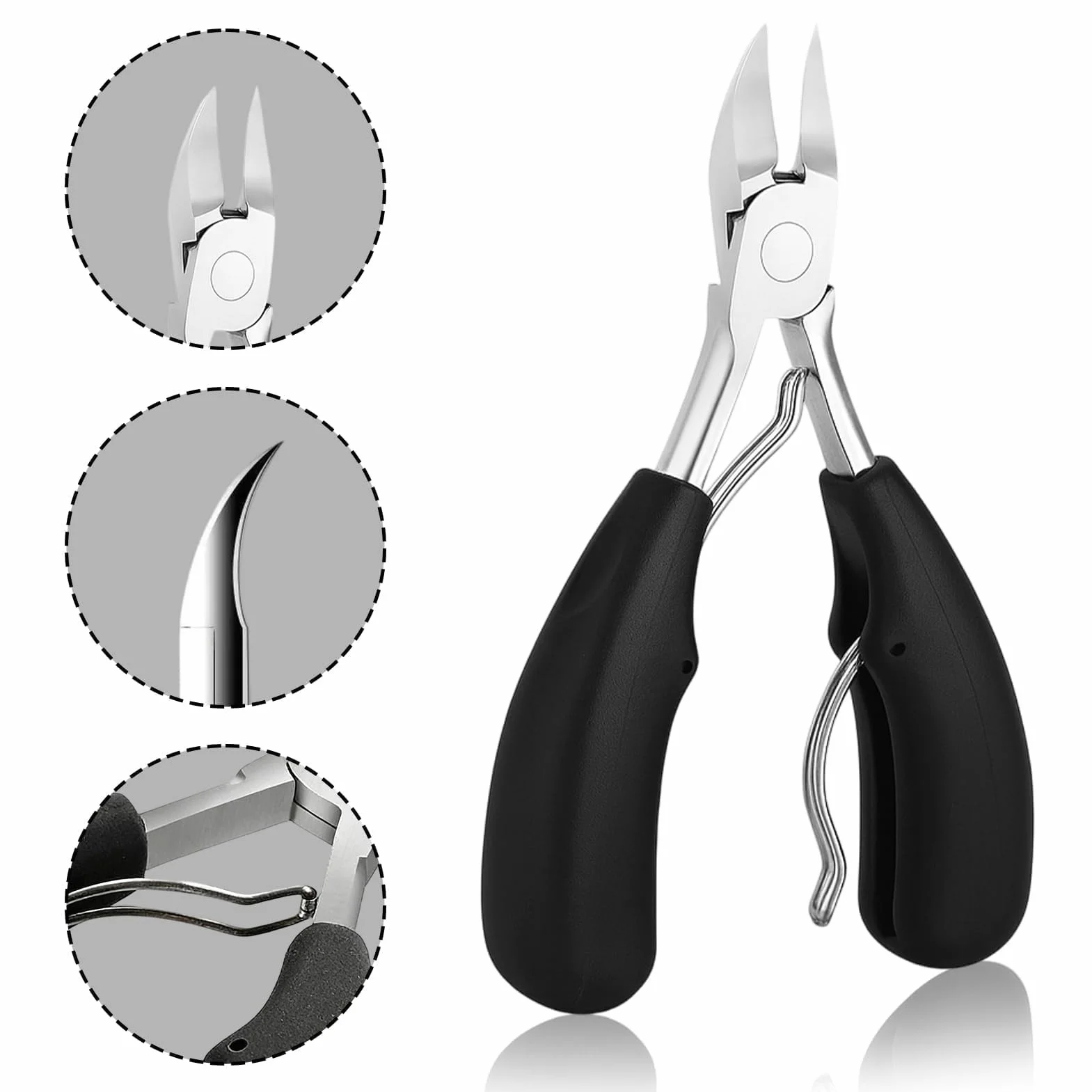 VBK Coupe Ongles Professionnelle Set de 2, Pince à Ongle Incarné Acier Inoxydable, Instrument Précision Pédicure Manucure