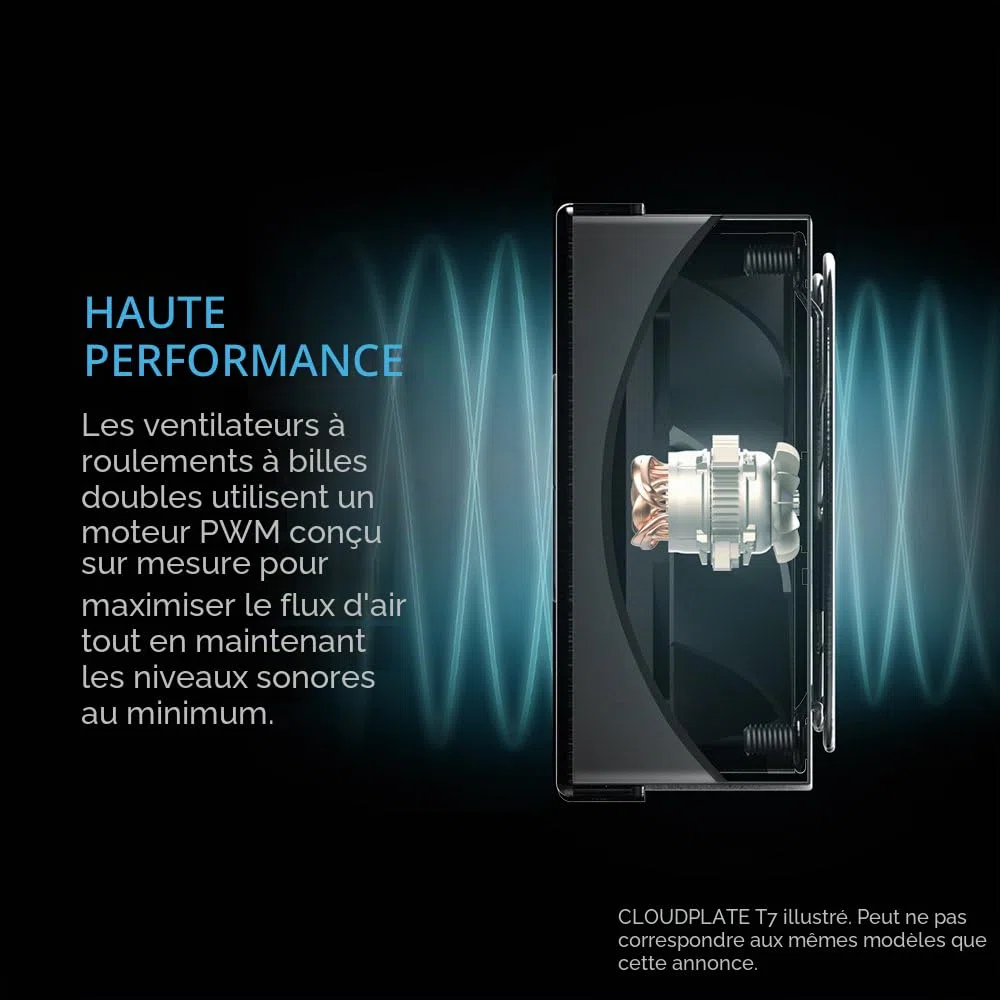 AC Infinity CLOUDPLATE T7 - Panneau de ventilateur 2U - Débit d'air d'échappement - Pour refroidissement AV, home cinéma, réseau de 48,3 cm