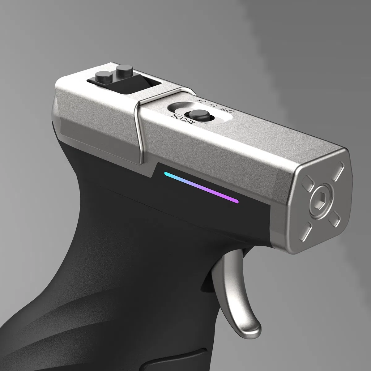 ErgoStrike7 : Souris Gaming FPS Nouvelle génération avec Retour de recul (Noire) - Souris Ergonomique Verticale pour PC, sans Fil/Filaire USB
