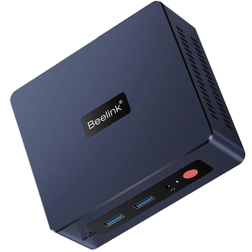 Beelink Mini PC SER3 Mini Ordinateur avec AMD Ryzen 3 3200U (2C/4T, jusqu'à 3,5 GHz), 8 Go So-DIMM DDR4 + 256 Go M.2 PCIe3.0x4 SSD, 4K HD/BT 5.0/Wi-FI 5/1000Mbps LAN/Dual HDMI/Dual écrans