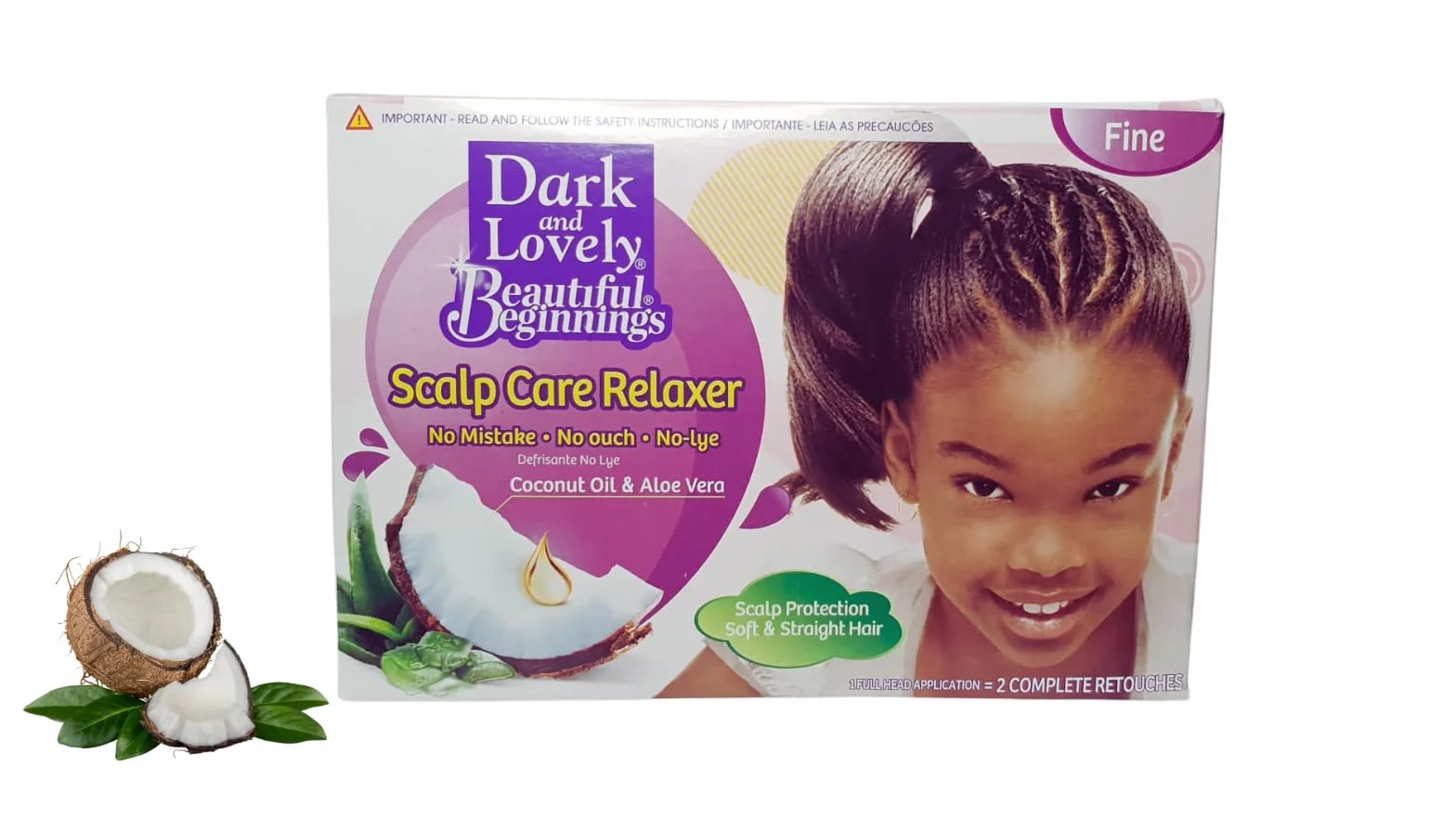 Dark & Lovely Débuts Magnifiques Soin Cuir Chevelu Relaxant Noix de Coco Aloe Vera