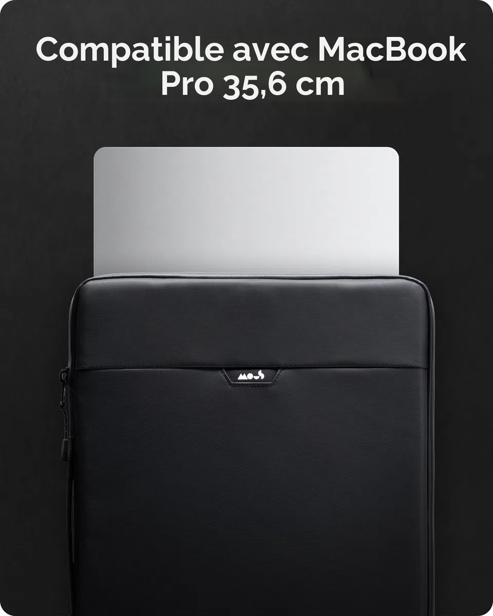 Mous - Housse MacBook Pro 14 Pouces avec Poignée Ultra-protectrice et résistante à l'eau