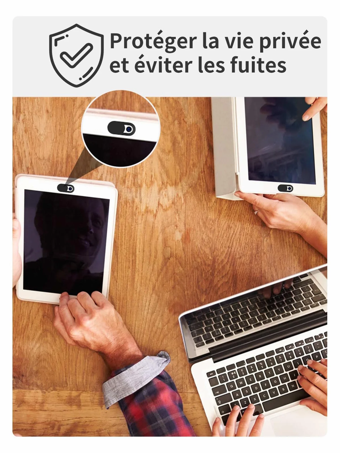 Couverture de Webcam Ultra Mince 0.027 mm pour Ordinateur Portable, PC, iPhone, iPad - Noir