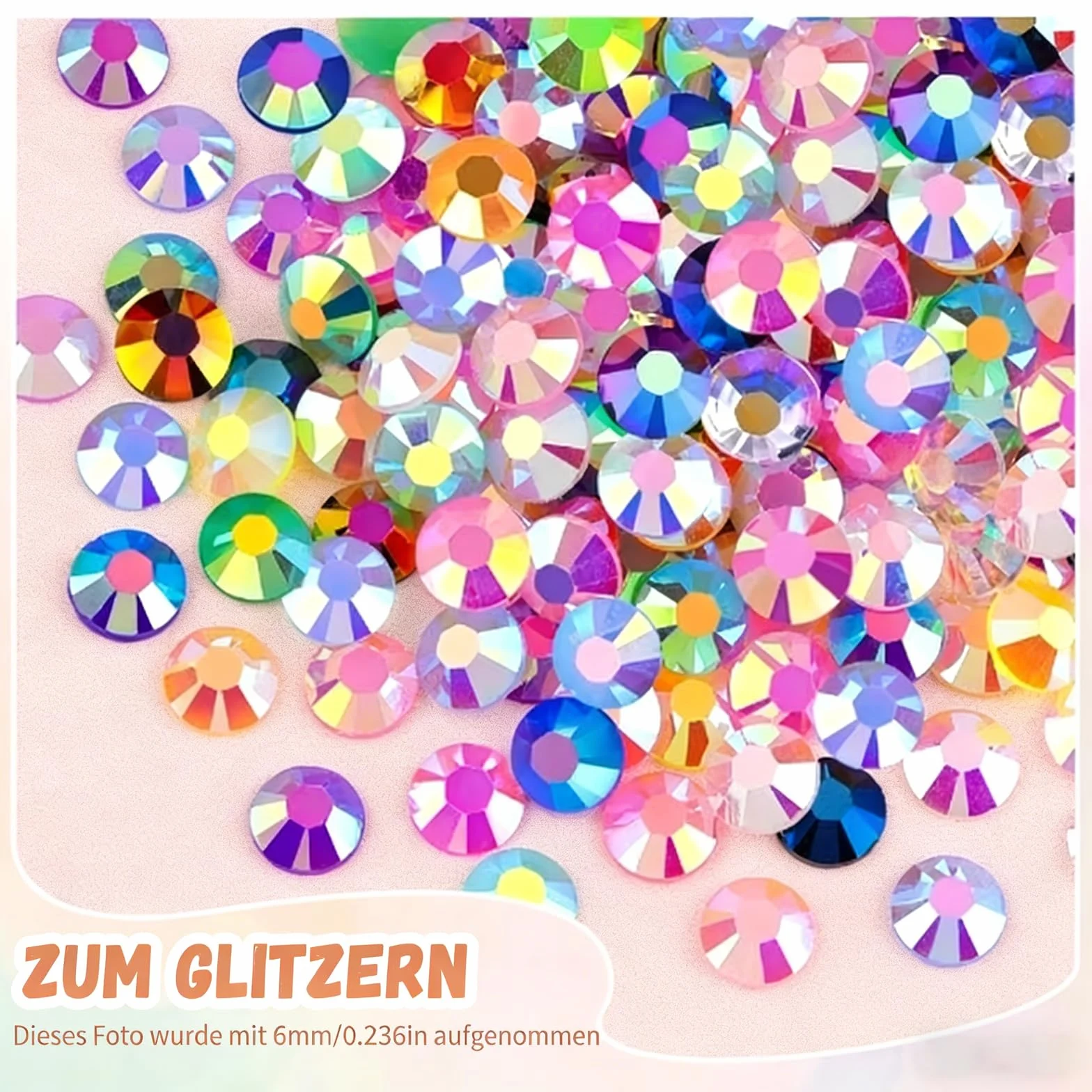 Lot de 20 000 pierres à paillettes, 24 couleurs, avec colle, pour ongles, travaux manuels et décoration DIY