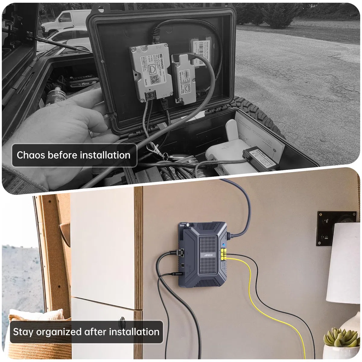 200W Starlink Standard(V4) PoE Injector Gigabit，5 en 1 Starlink 12V Ethernet Adapter Gen 3 avec Protection Contre Les surtensions et ESD, USB & Type-C DC 9-36 V pour Starlink Standard (V4 Dishy)