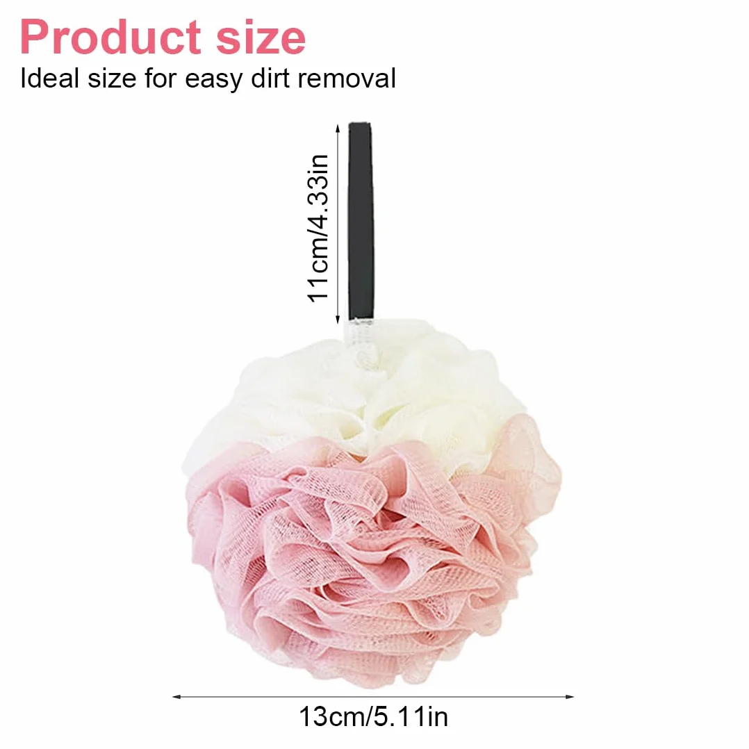 EBHO 2 Pièces Fleur de Douche Eponge Lavable Fleur de Bain