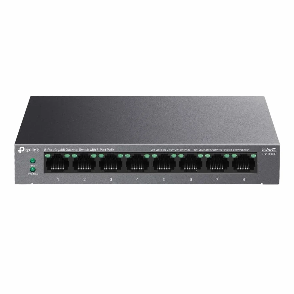 TP-Link LS108GP 8-Port Gigabit PoE+ Switch