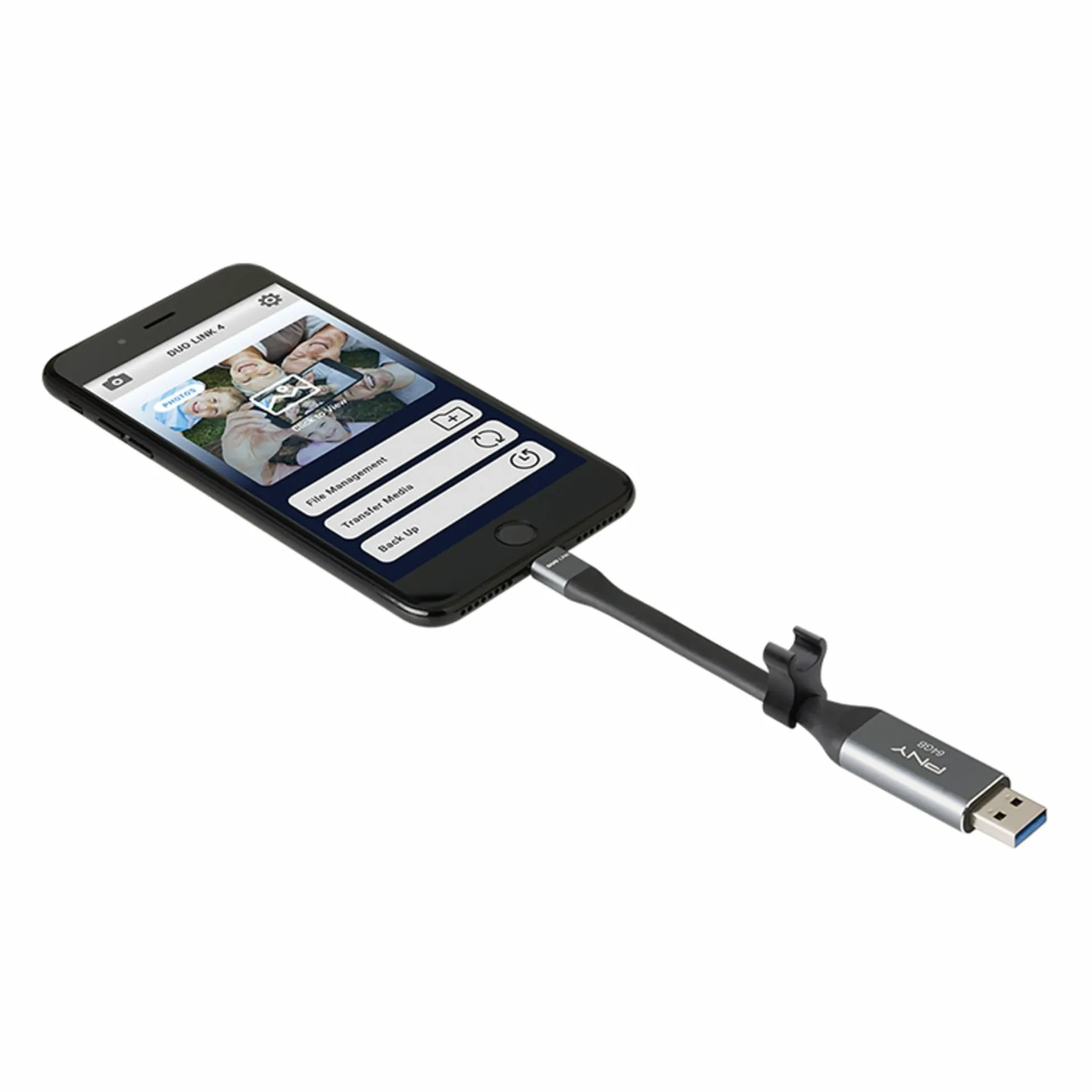 PNY P-FDI64GLA02GC-RB Clé USB 3.0 Gris Métallisé 64 Go