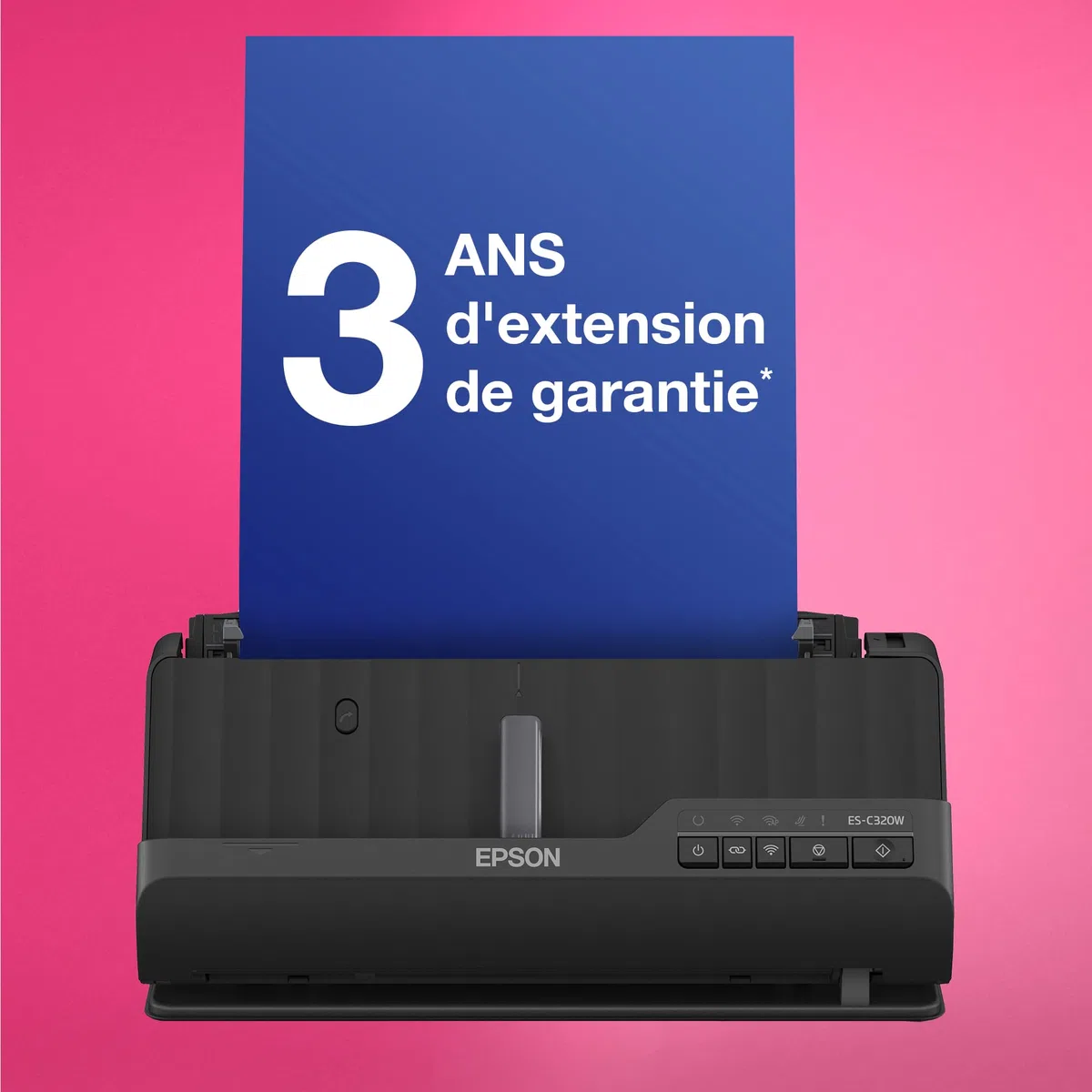 EPSON ES-C320W | Scanner A4 recto-verso compact Wi-Fi - faible consommation, modes demi-tour et chemin droit, compatibilité multi-appareils, numérisation passeports et livrets